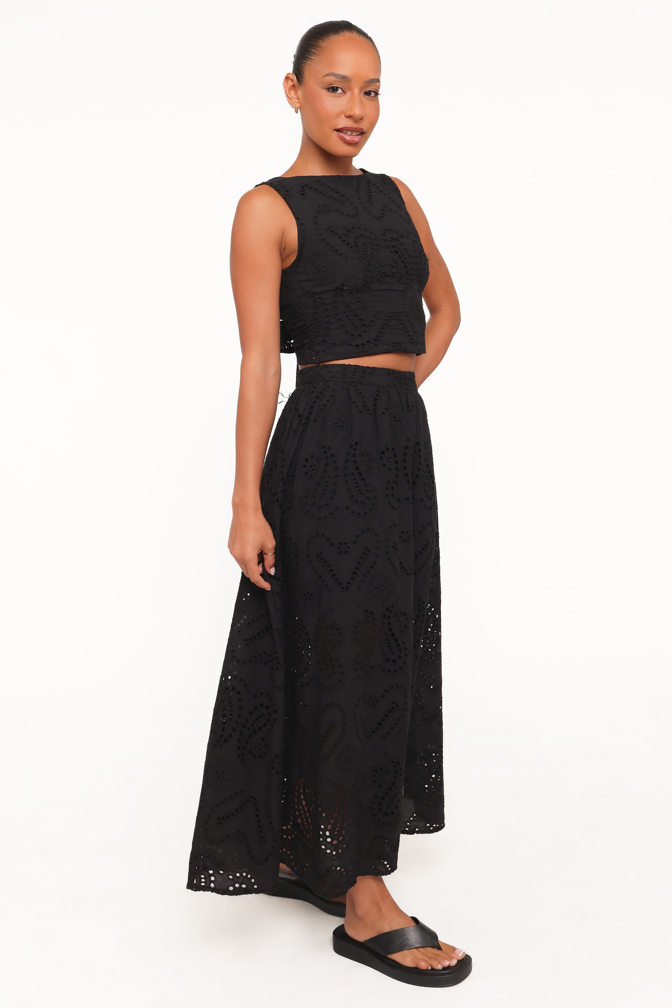 Petal and Pup USA SETS Isabelle Maxi Skirt Set - Black