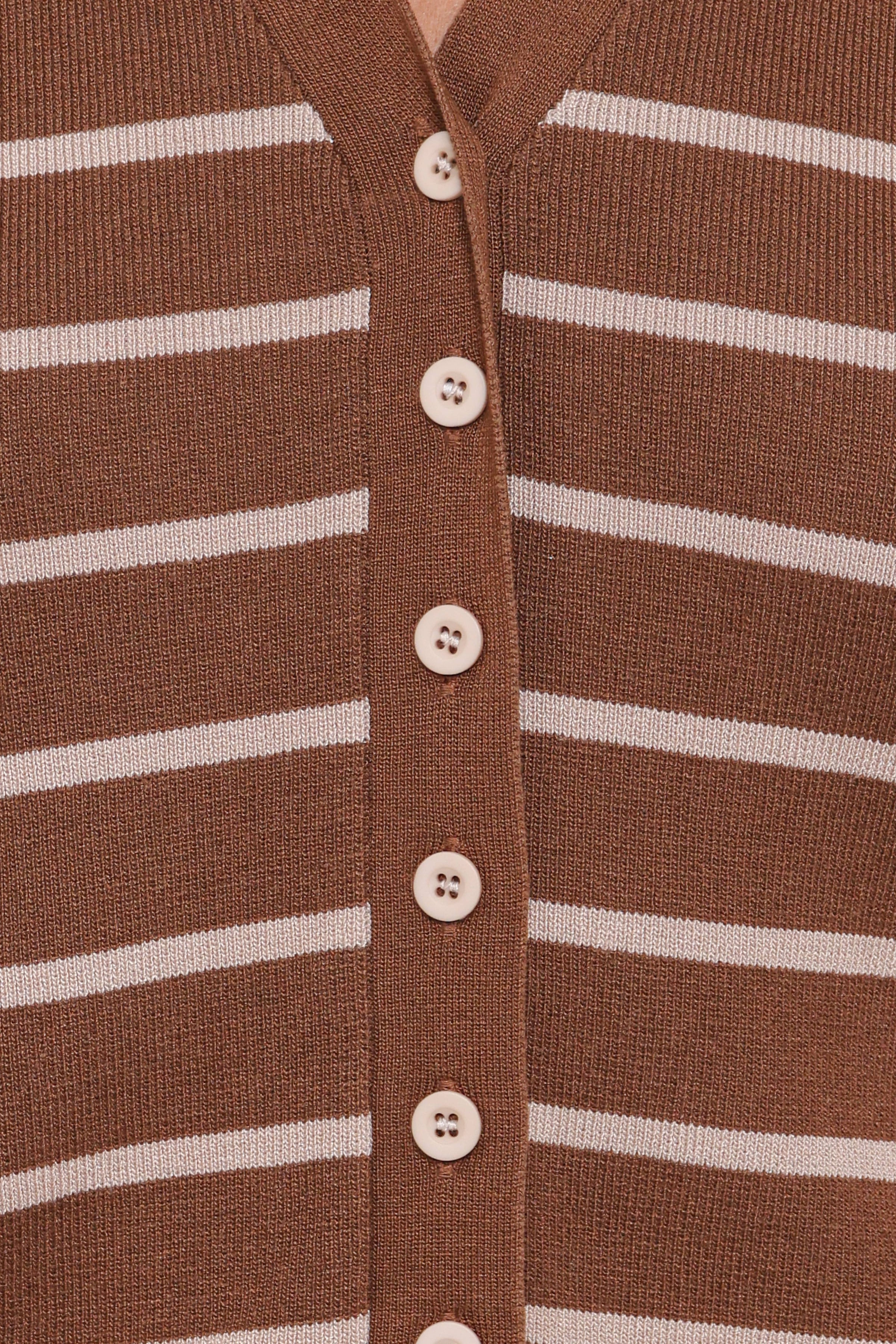 Petal and Pup USA SETS Juna Knitted Pant Set - Brown/Cream Stripe