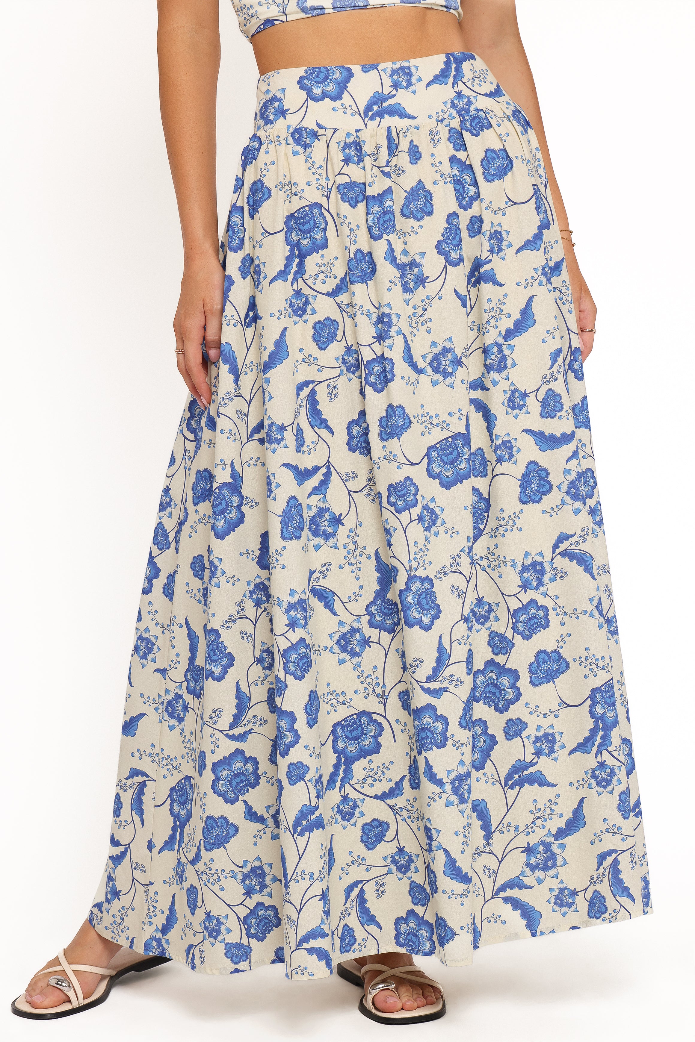 Petal and Pup USA SETS Kristy Maxi Skirt Set - Cream Floral