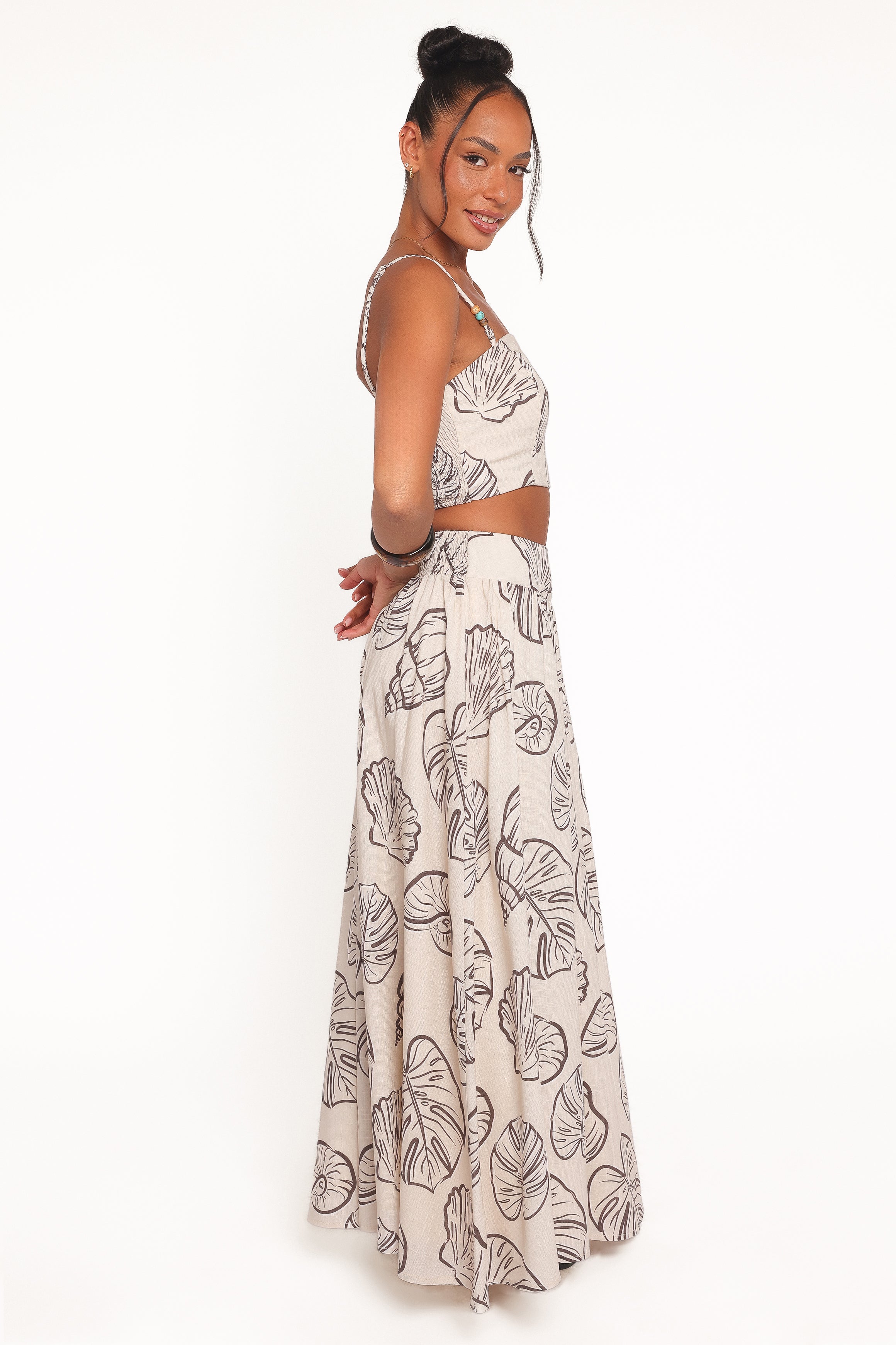 Petal and Pup USA SETS Kristy Maxi Skirt Set - Cream Shells