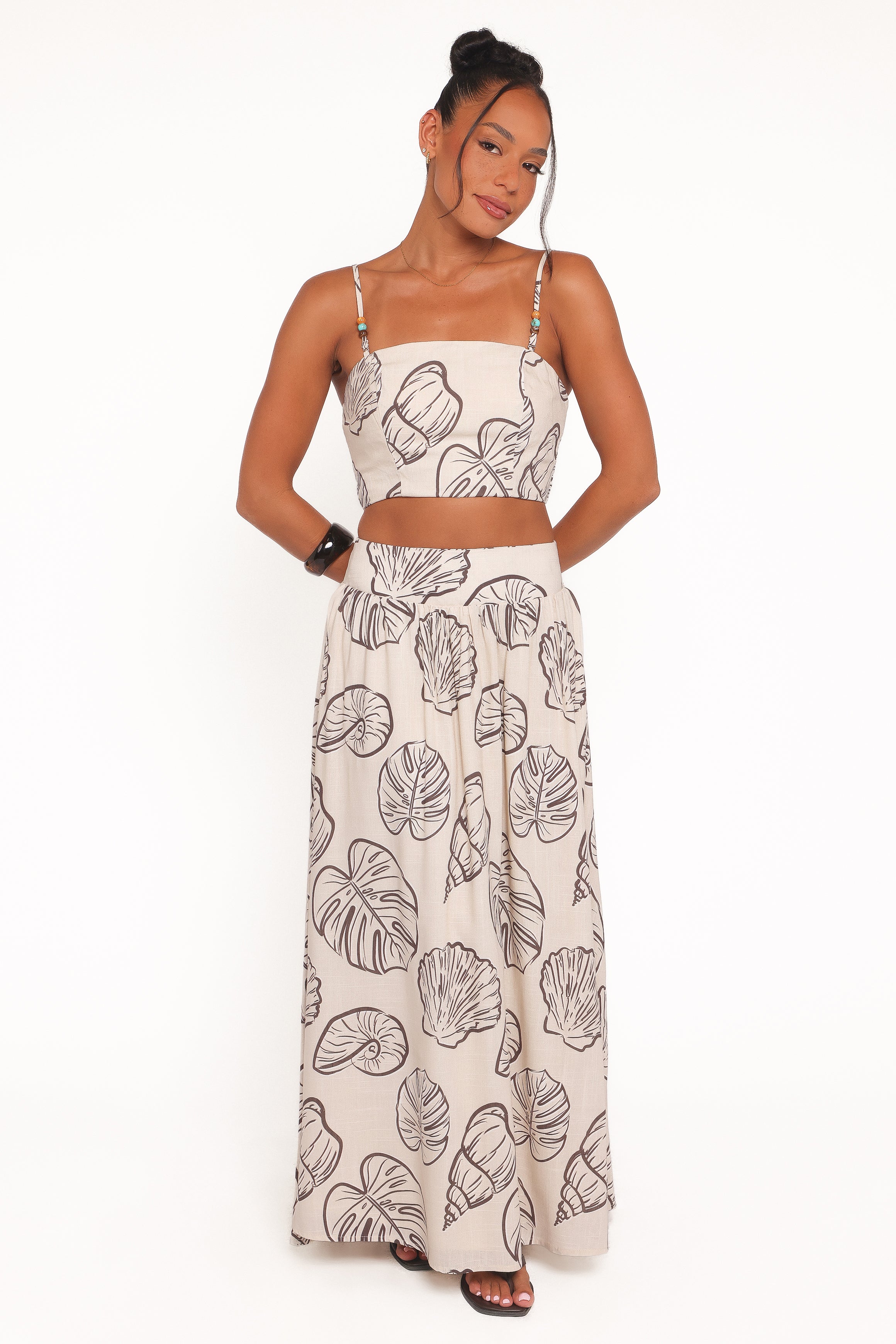 Petal and Pup USA SETS Kristy Maxi Skirt Set - Cream Shells