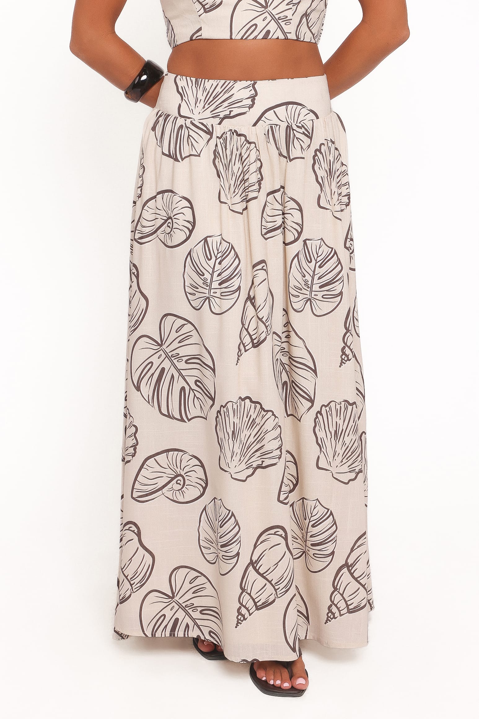 Petal and Pup USA SETS Kristy Maxi Skirt Set - Cream Shells