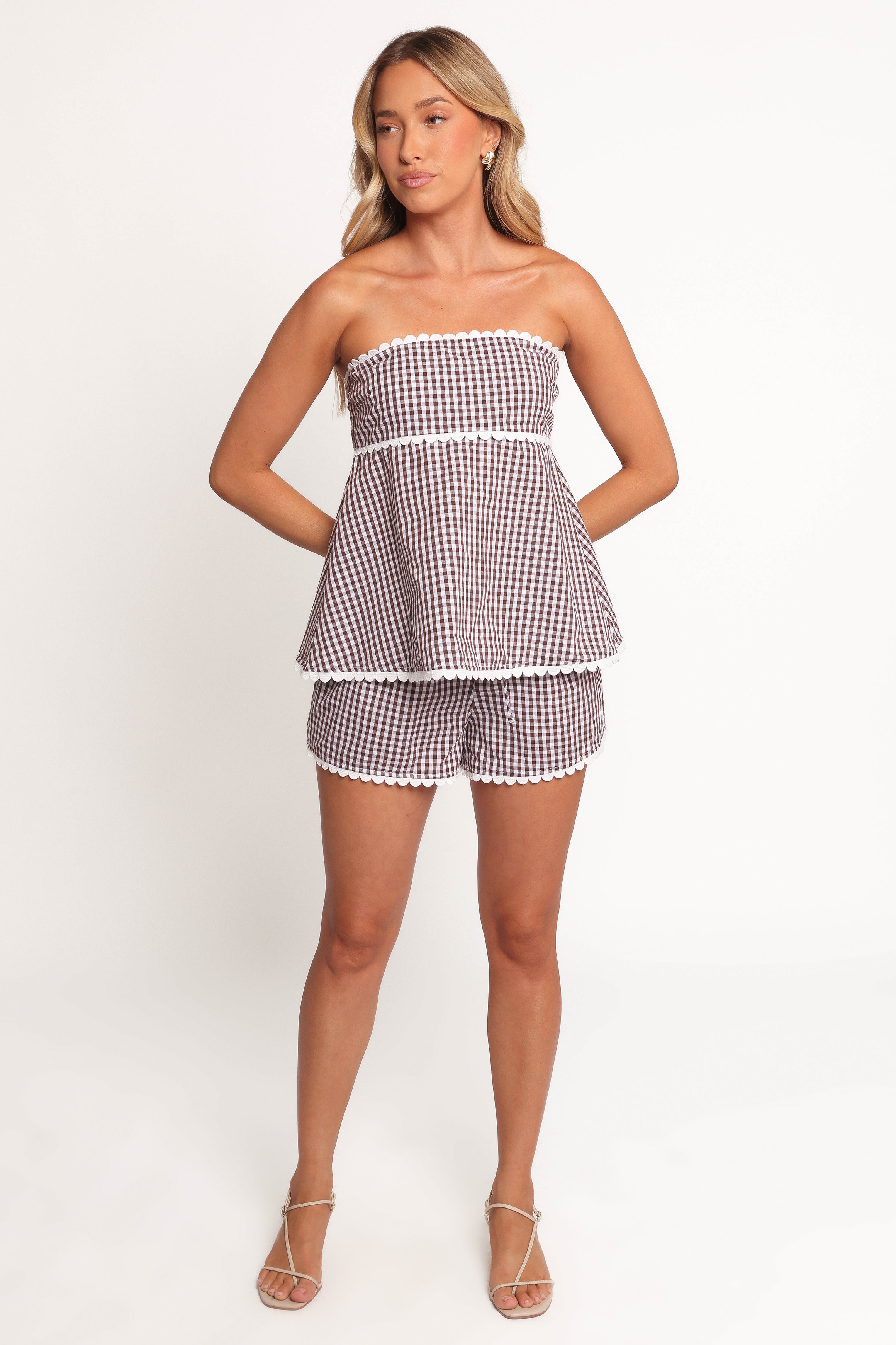 Petal and Pup USA SETS Kyle Two Piece Set - Chocolate Gingham