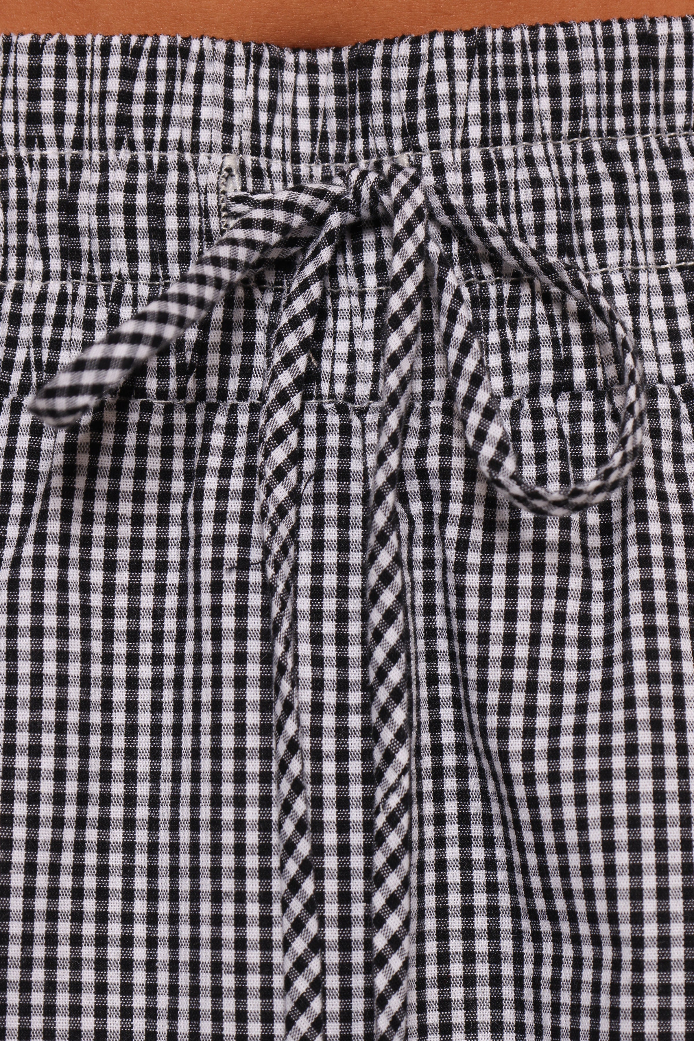 Petal and Pup USA SETS Luna Skirt Set - Black White Gingham