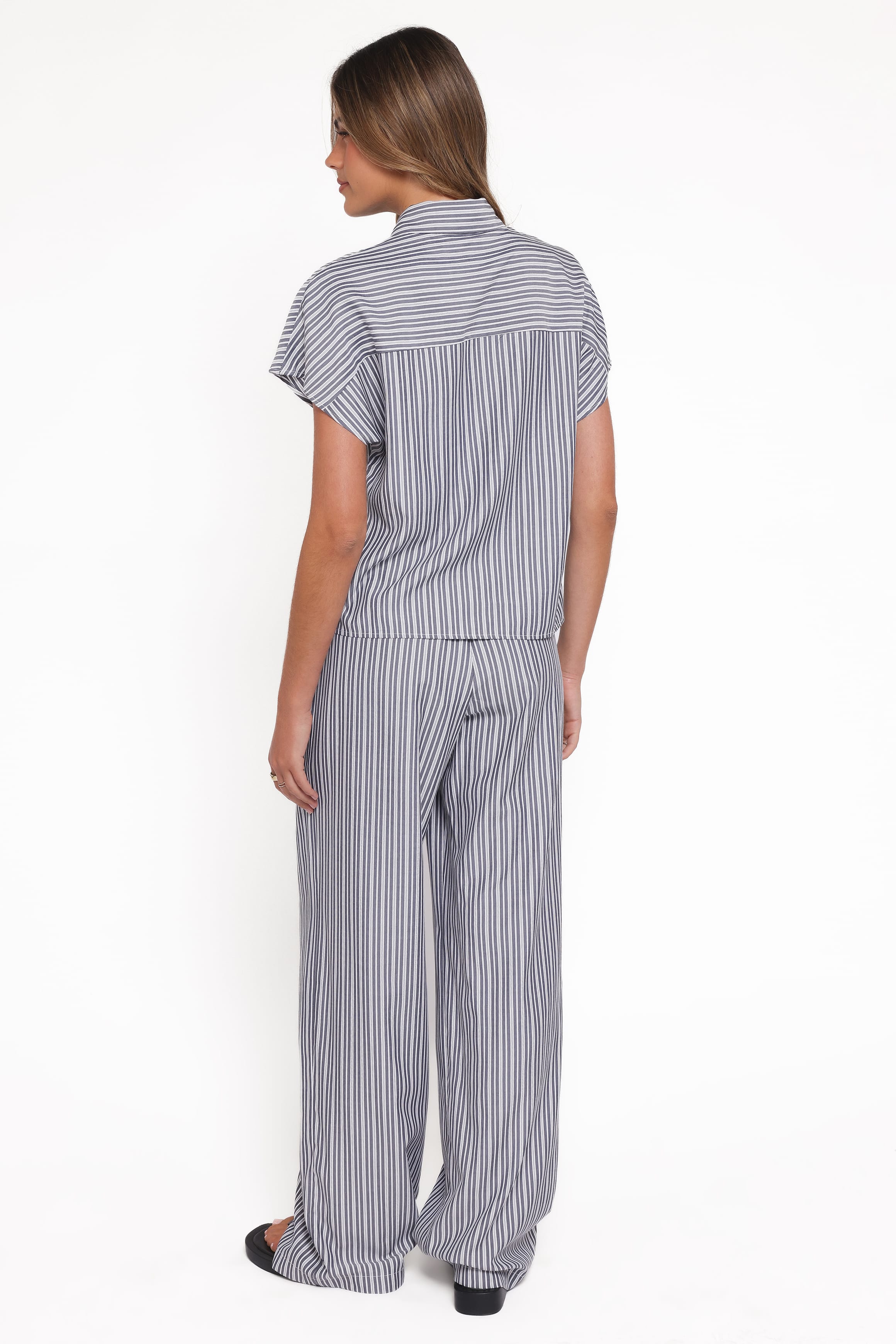Petal and Pup USA SETS Melanie Pant Set - Charcoal Stripe