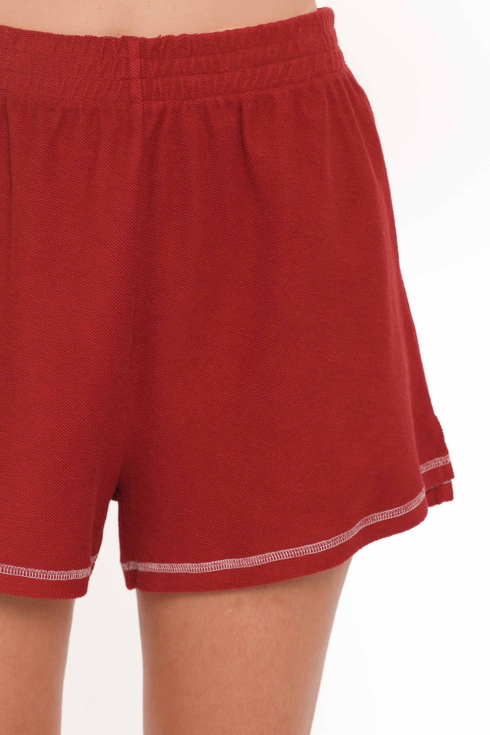 Petal and Pup USA SETS Melody Knit Short Set - Burgundy