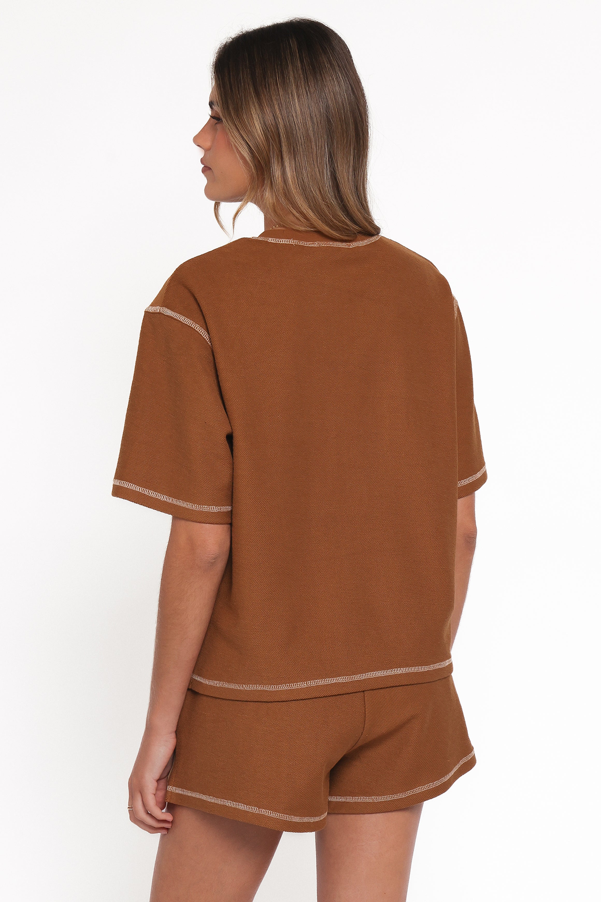 Petal and Pup USA SETS Melody Knit Short Set - Chocolate