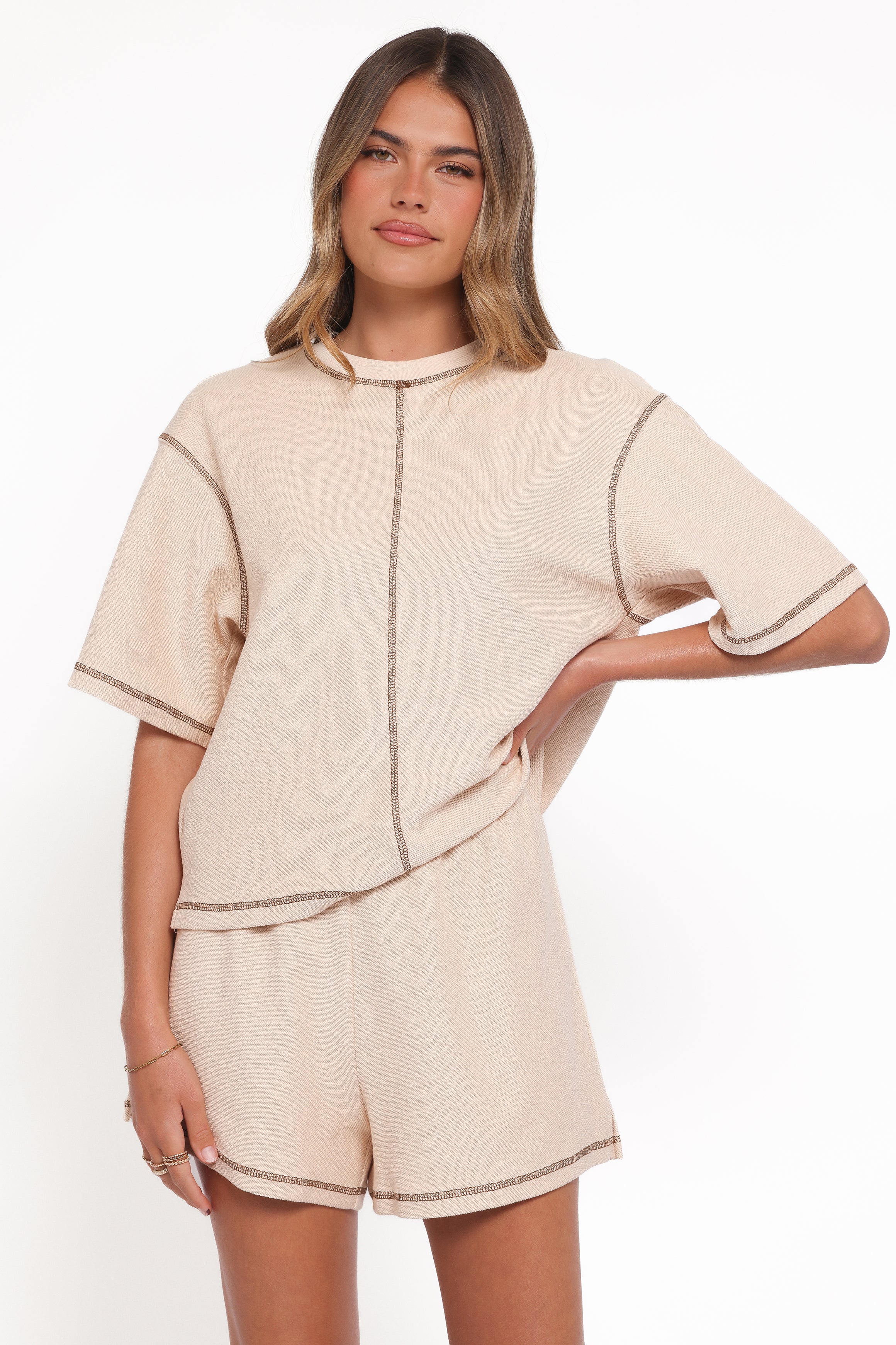 Petal and Pup USA SETS Melody Knit Short Set - Oat