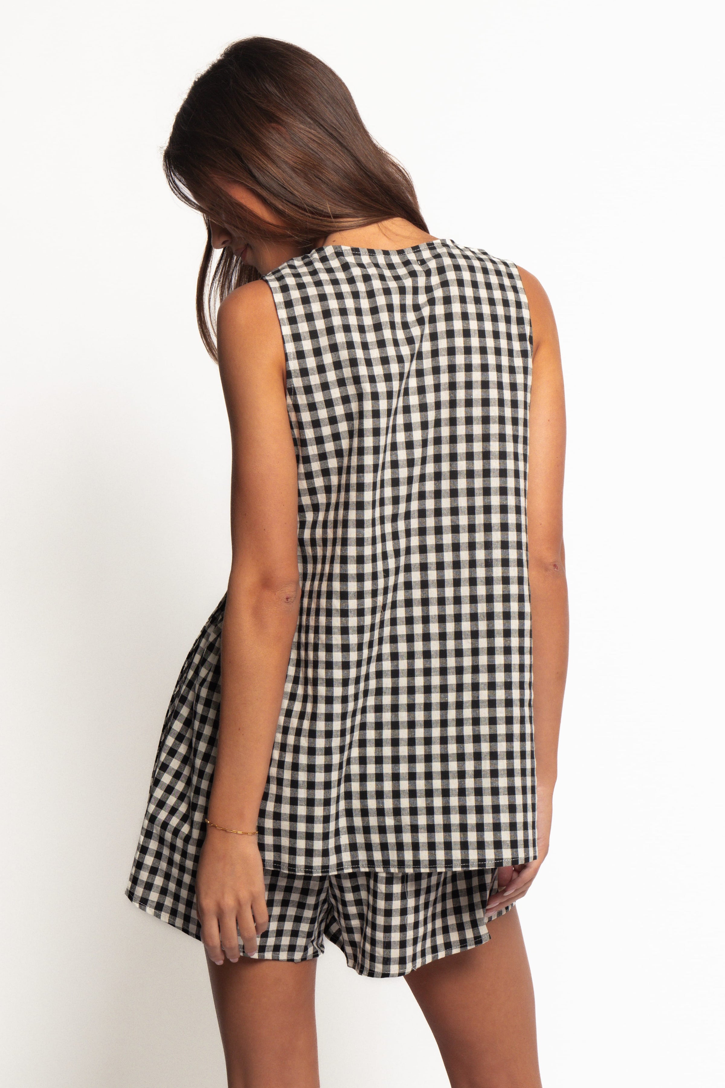 Petal and Pup USA SETS Miller Short Set - Black Gingham