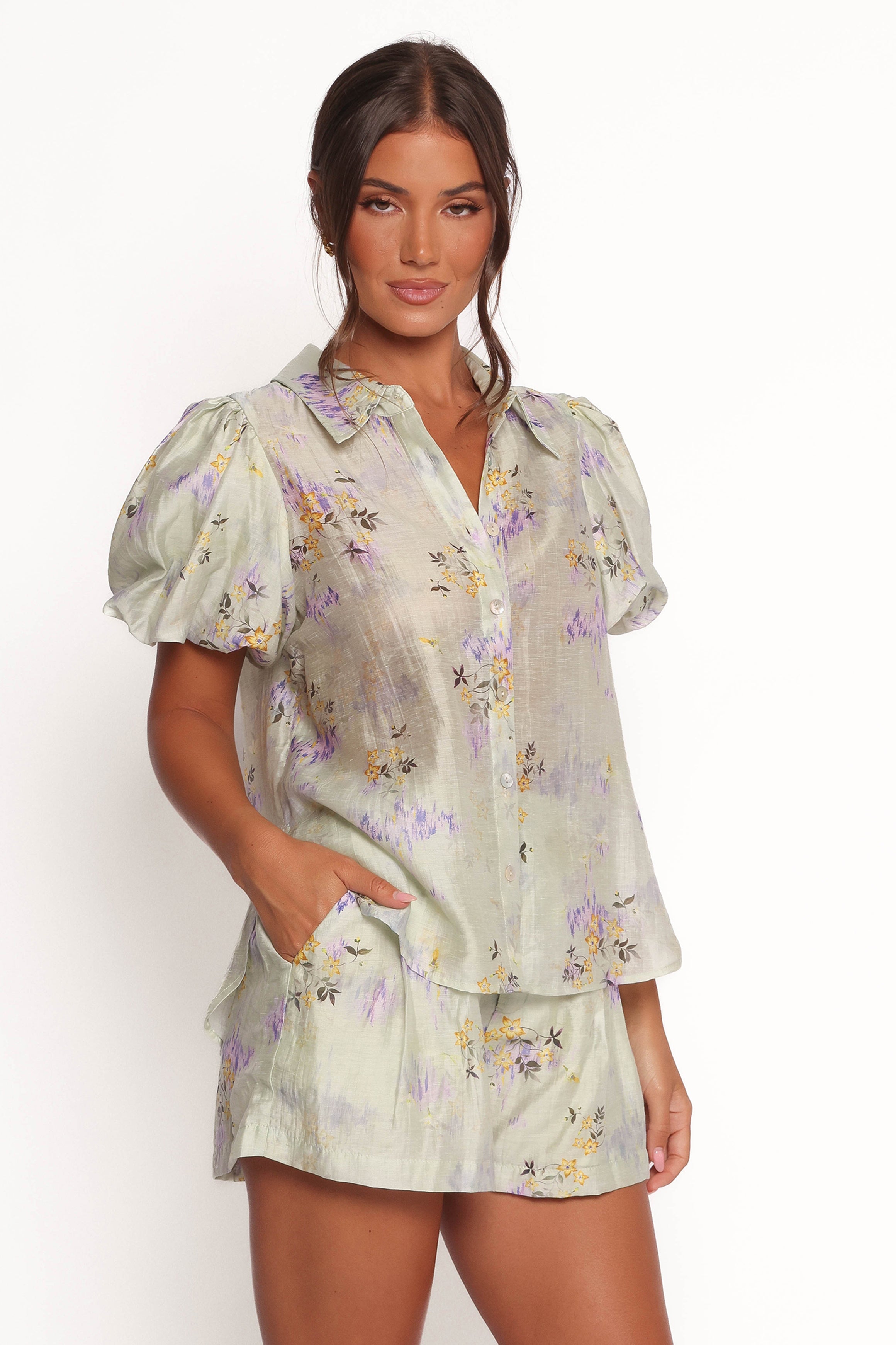 Petal and Pup USA SETS Mimii Short Set - Light Sage