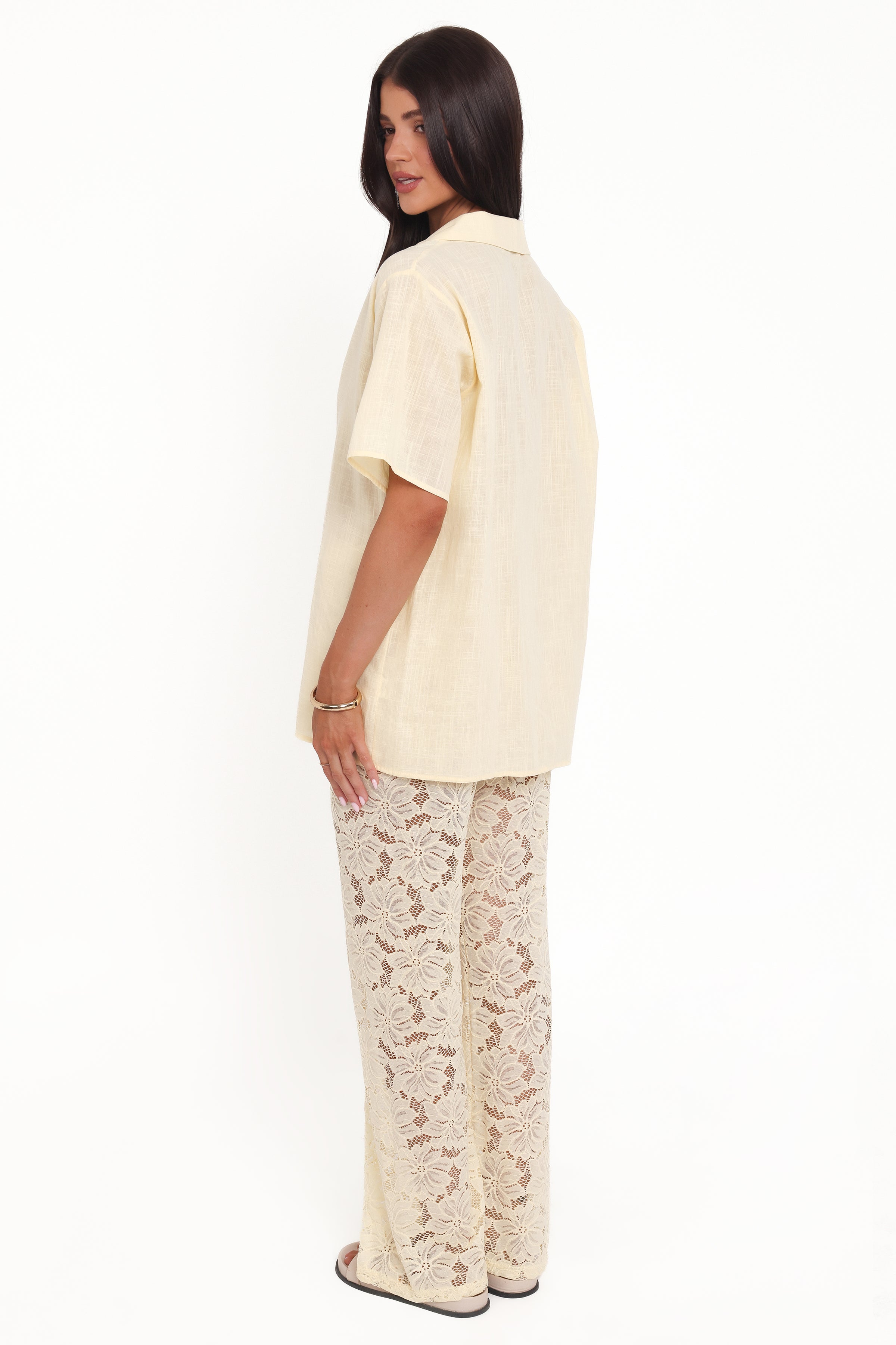 Petal and Pup USA SETS Mindy Lace Pant Set - Yellow