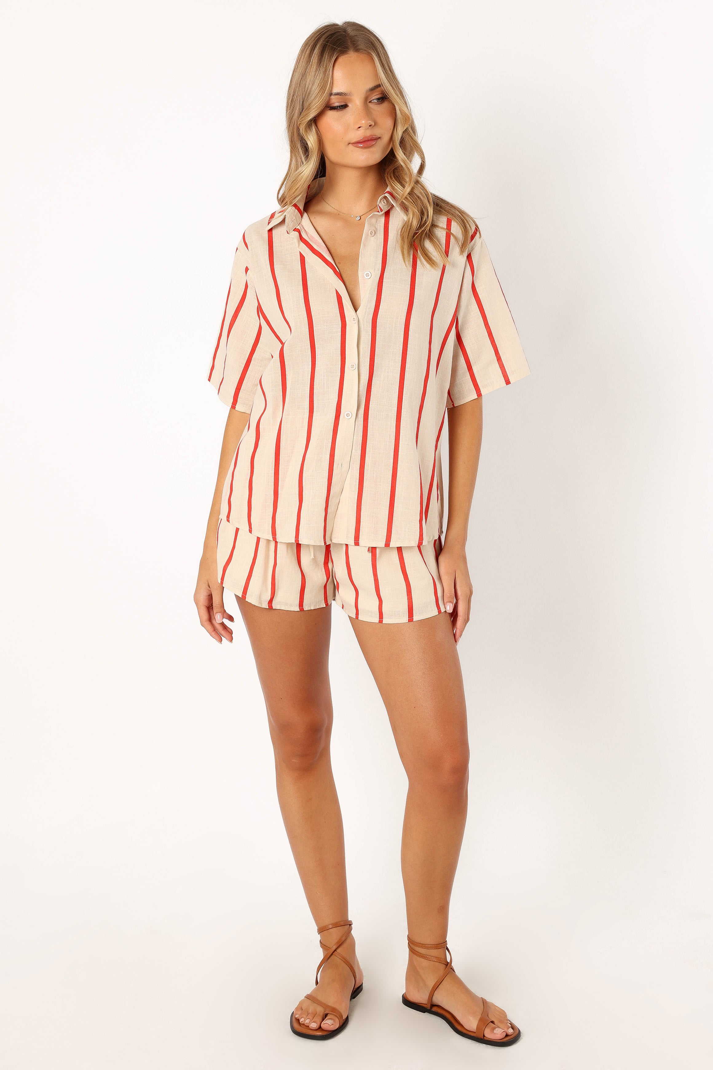 Petal and Pup USA SETS Myles Short Set - Red Stripe