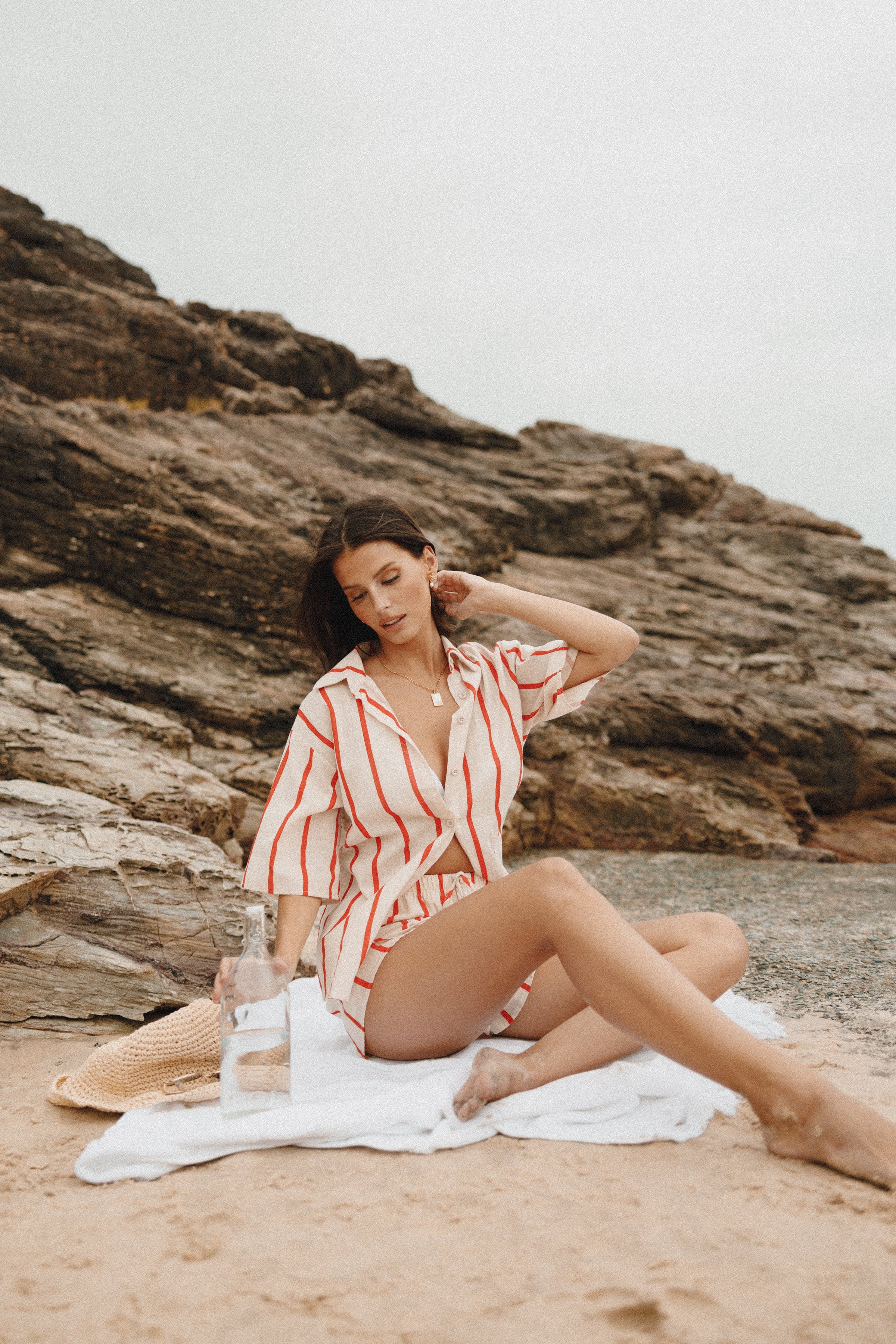 Petal and Pup USA SETS Myles Short Set - Red Stripe