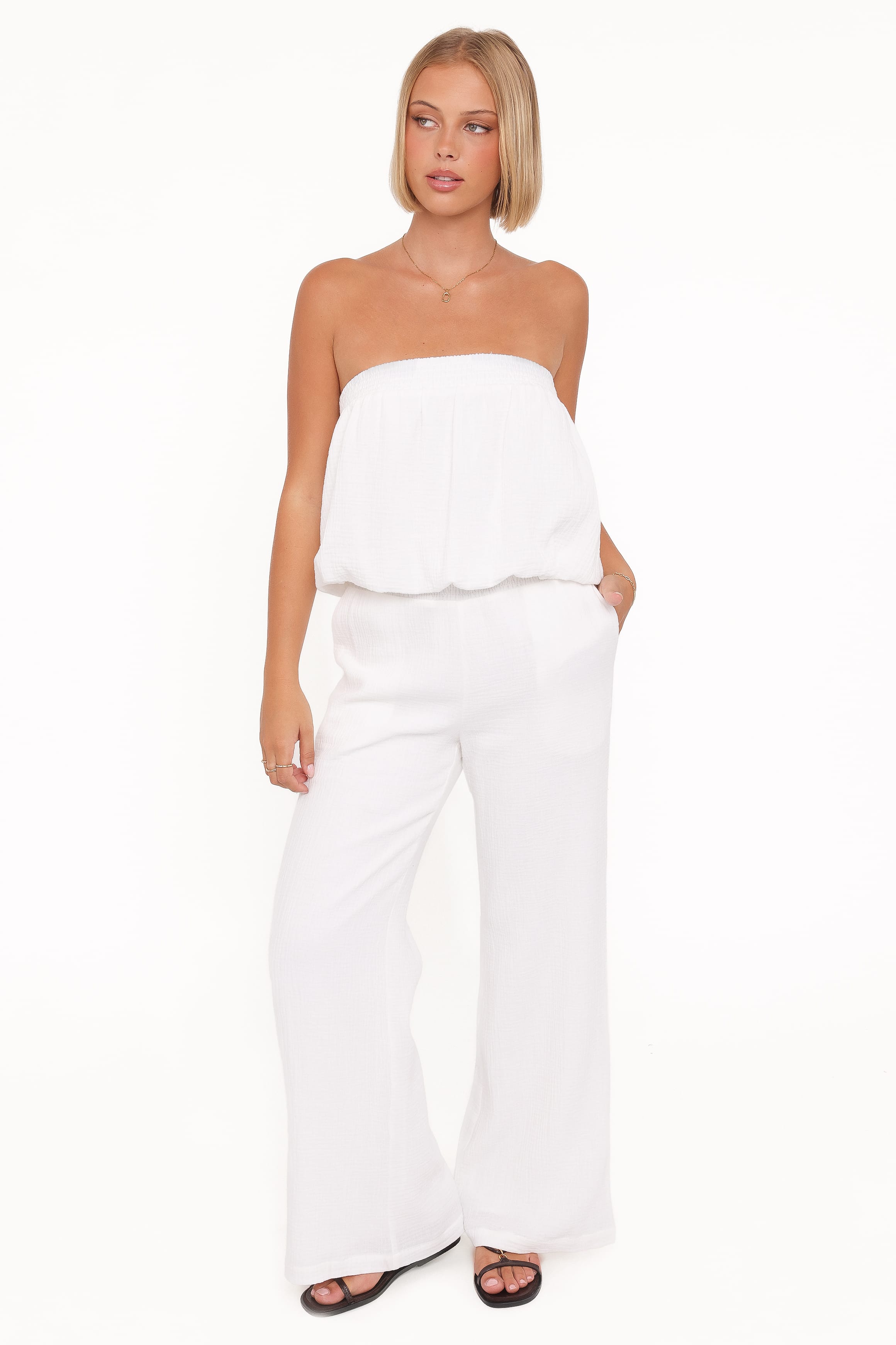 Petal and Pup USA SETS Olivia Pant Set - White