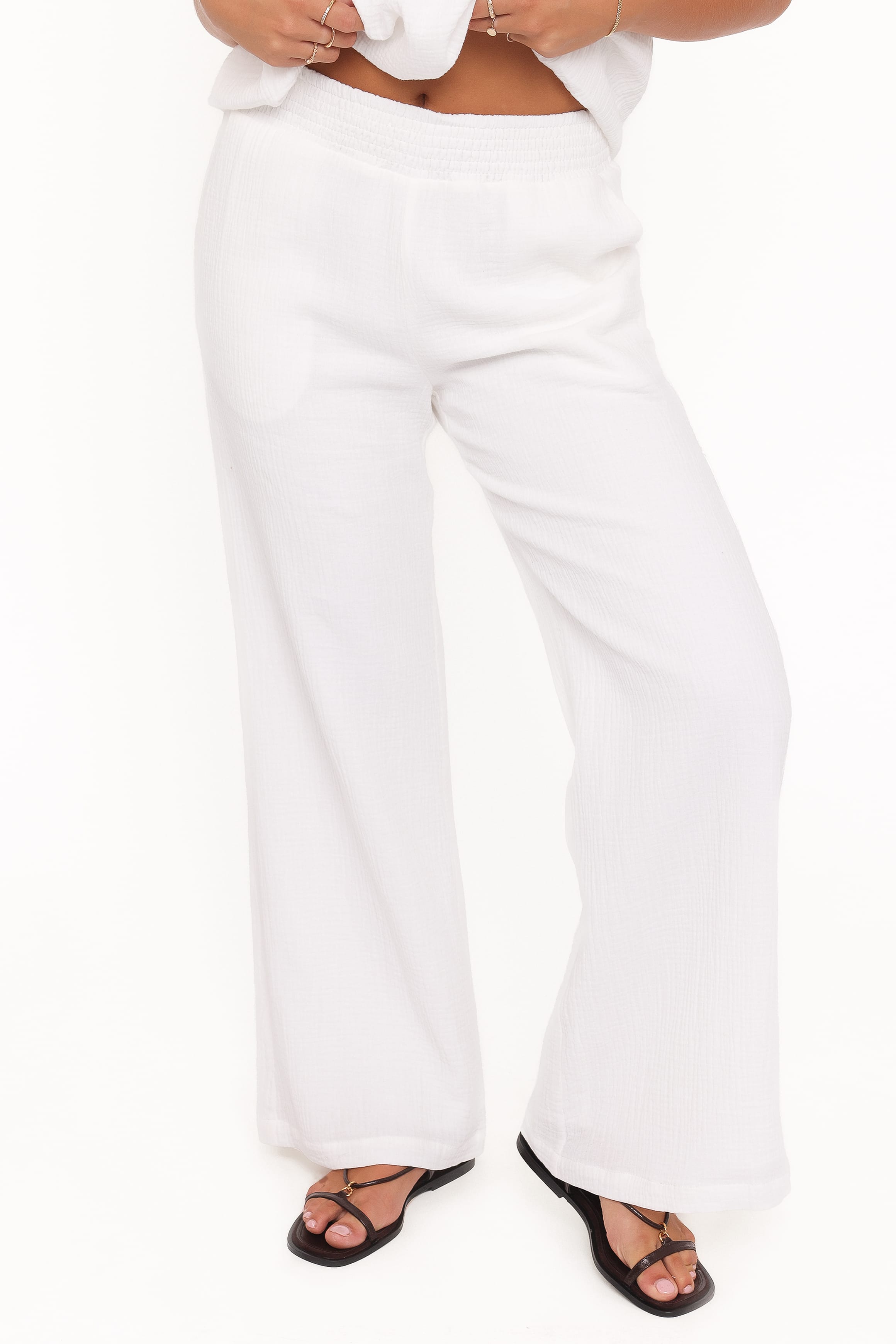 Petal and Pup USA SETS Olivia Pant Set - White
