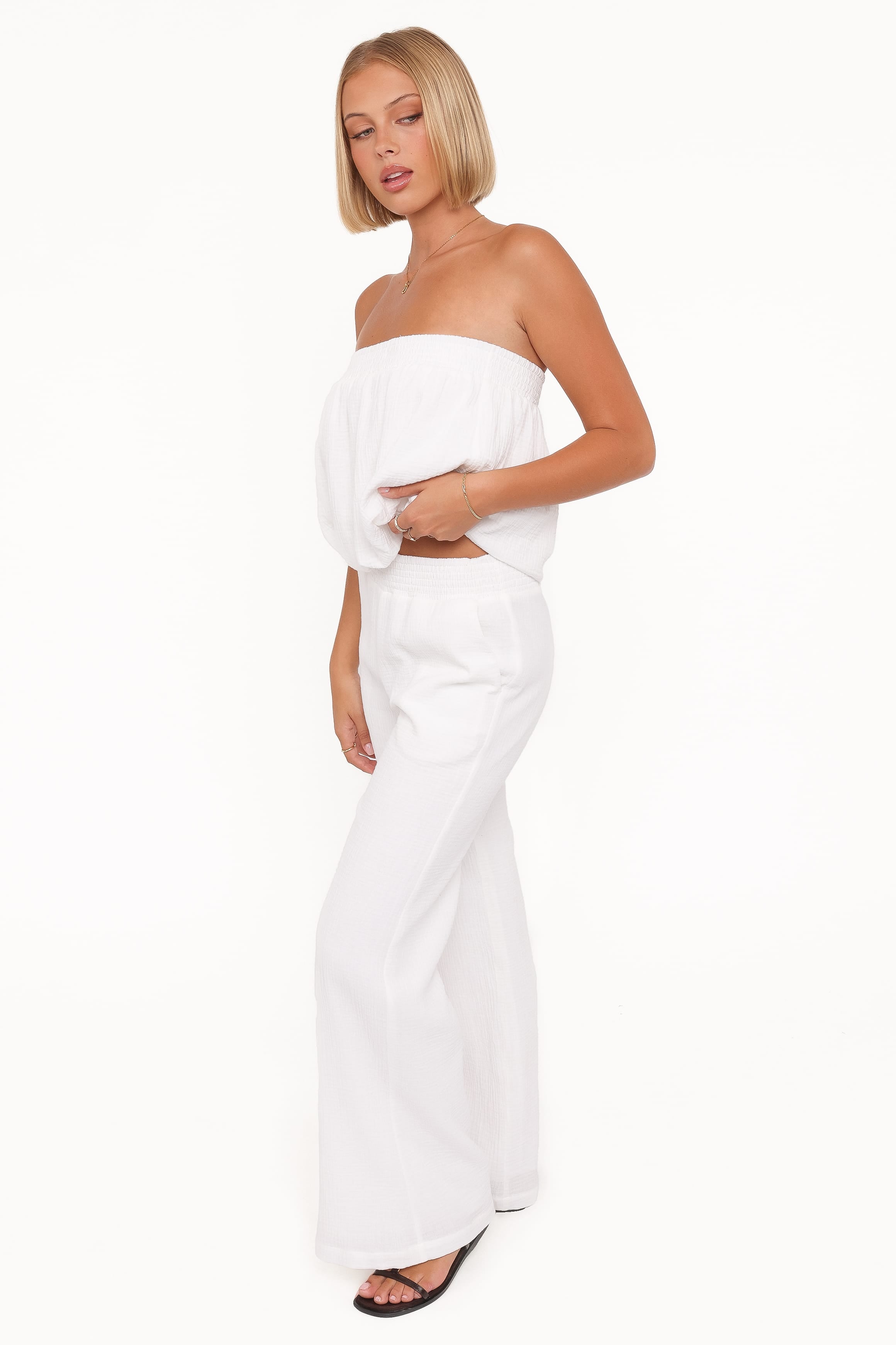 Petal and Pup USA SETS Olivia Pant Set - White