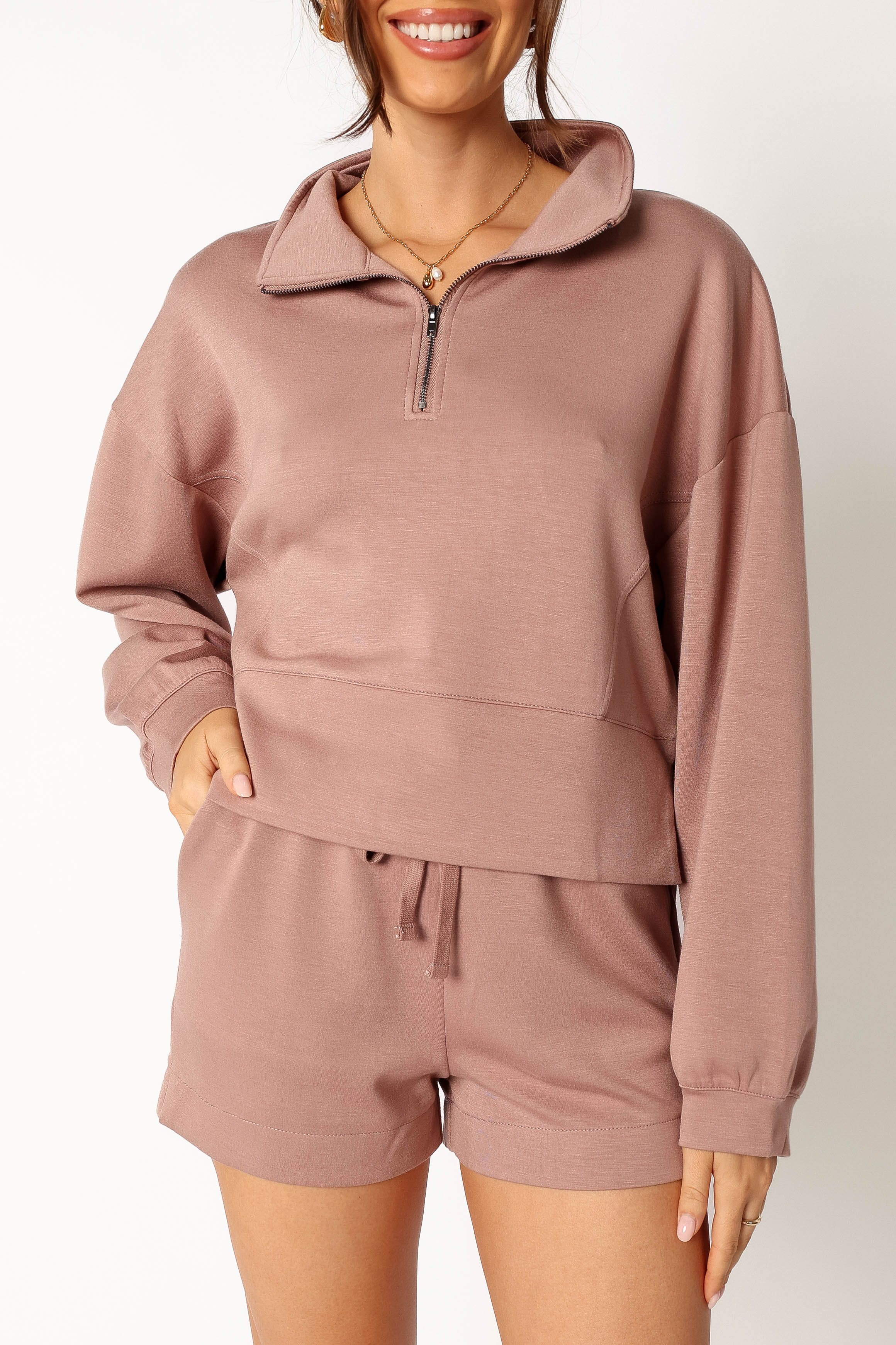 Petal and Pup USA SETS Paula Oversized Sweat Set - Mocha
