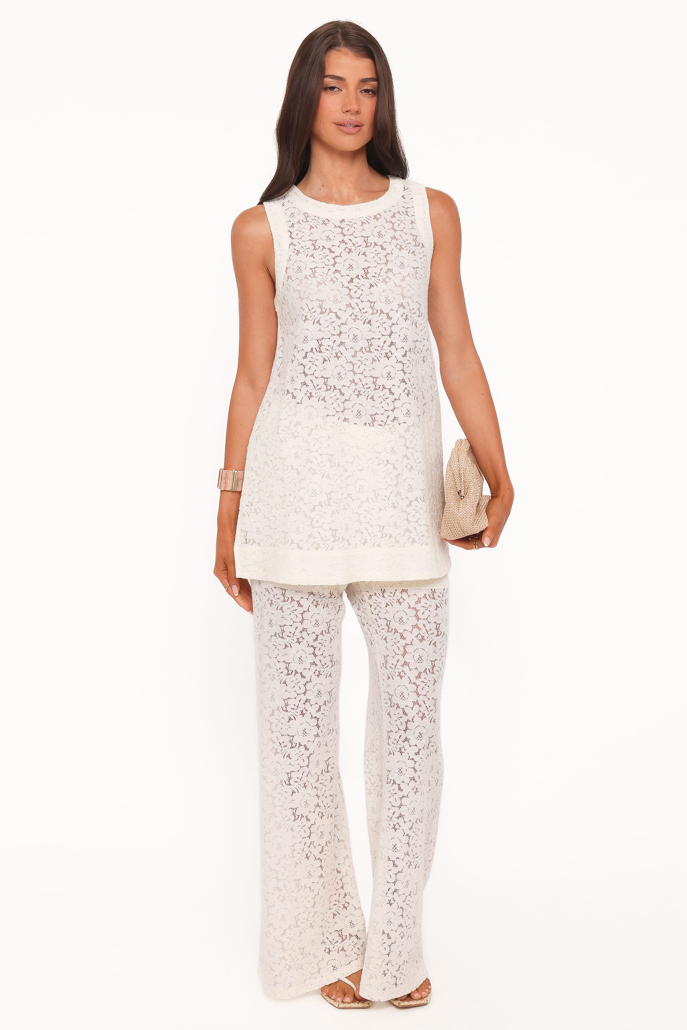 Petal and Pup USA SETS Sammy Embroidered Set - Cream Lace