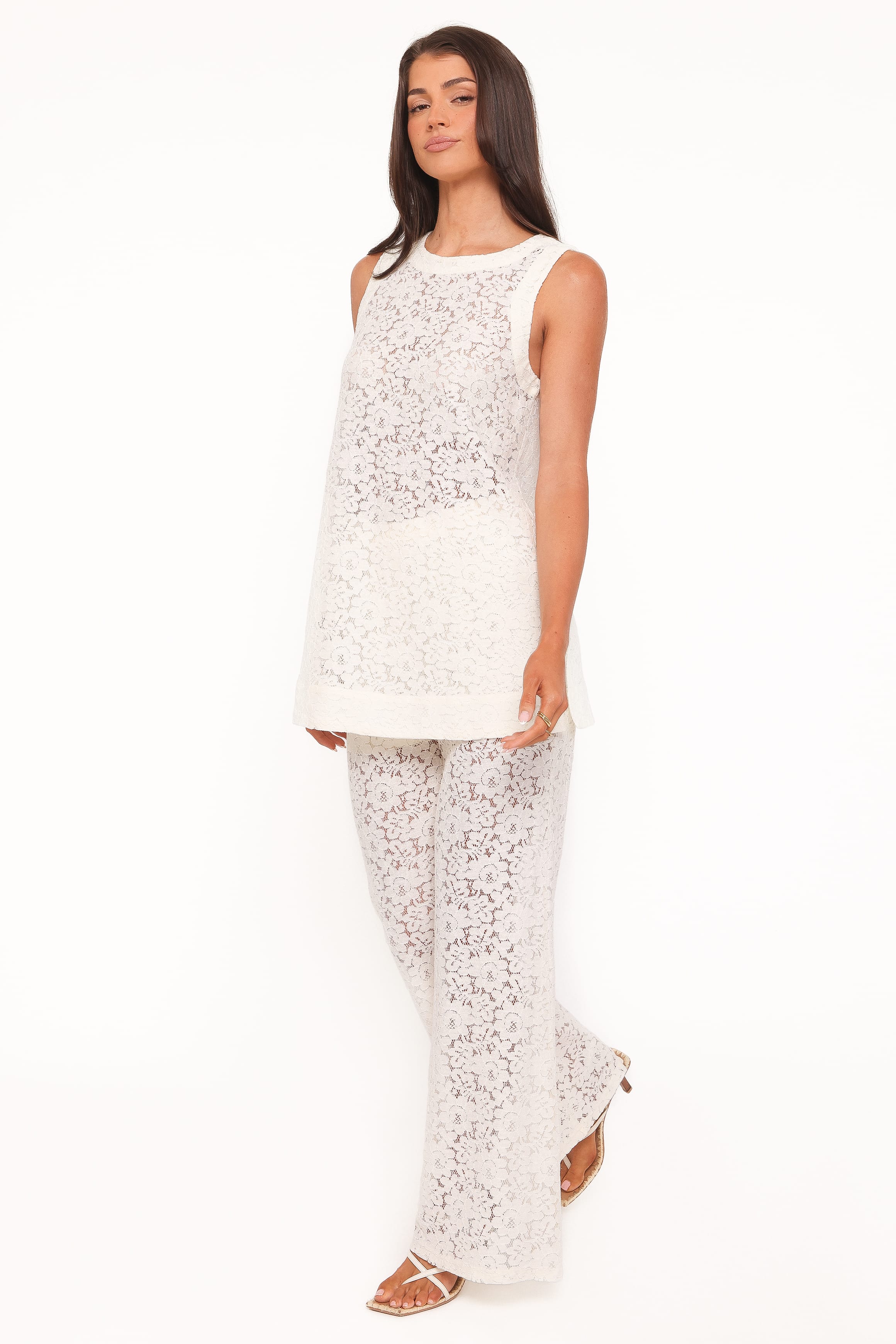 Petal and Pup USA SETS Sammy Embroidered Set - Cream Lace