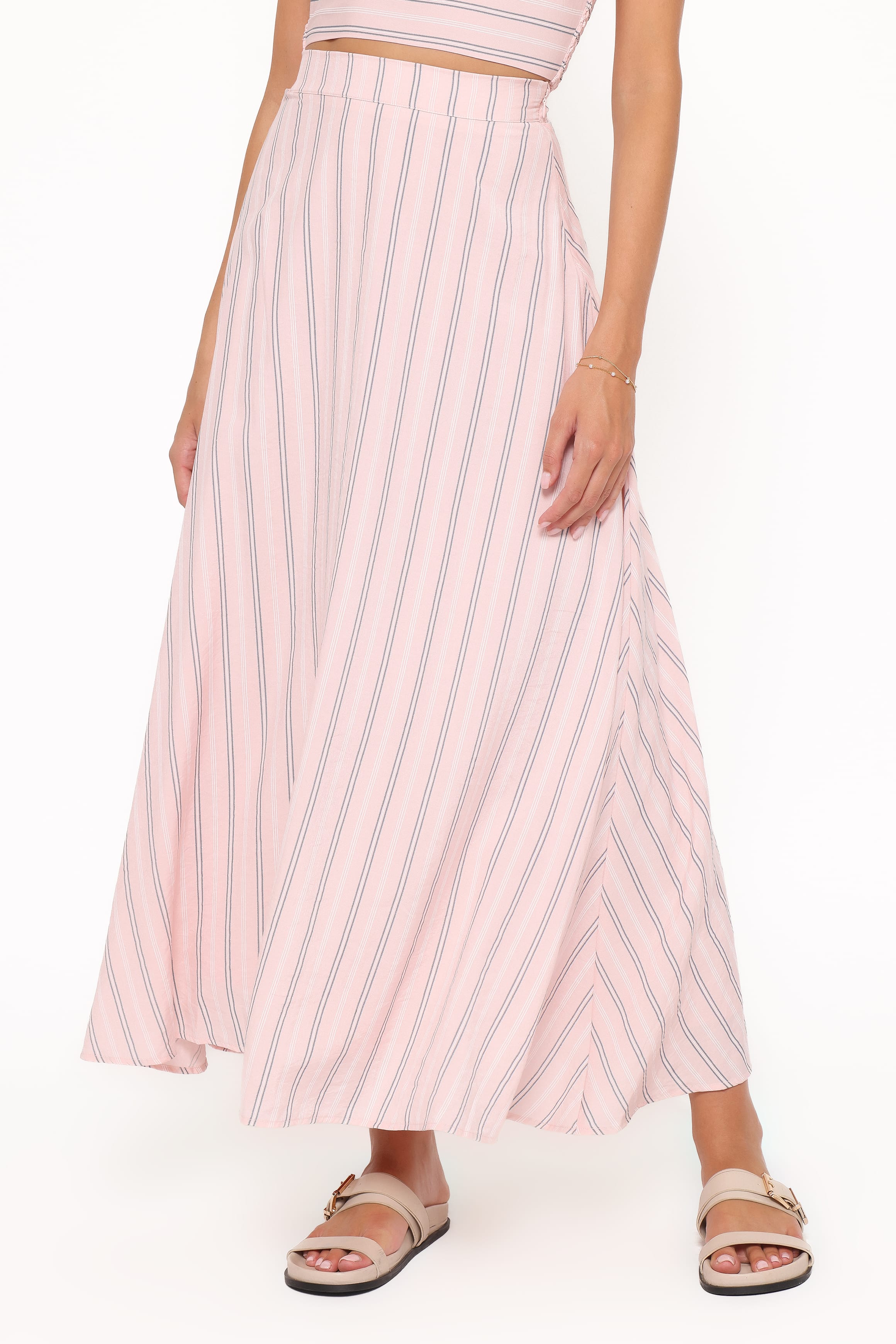 Petal and Pup USA SETS Serafina Two Piece Set - Pink/Blue Stripe