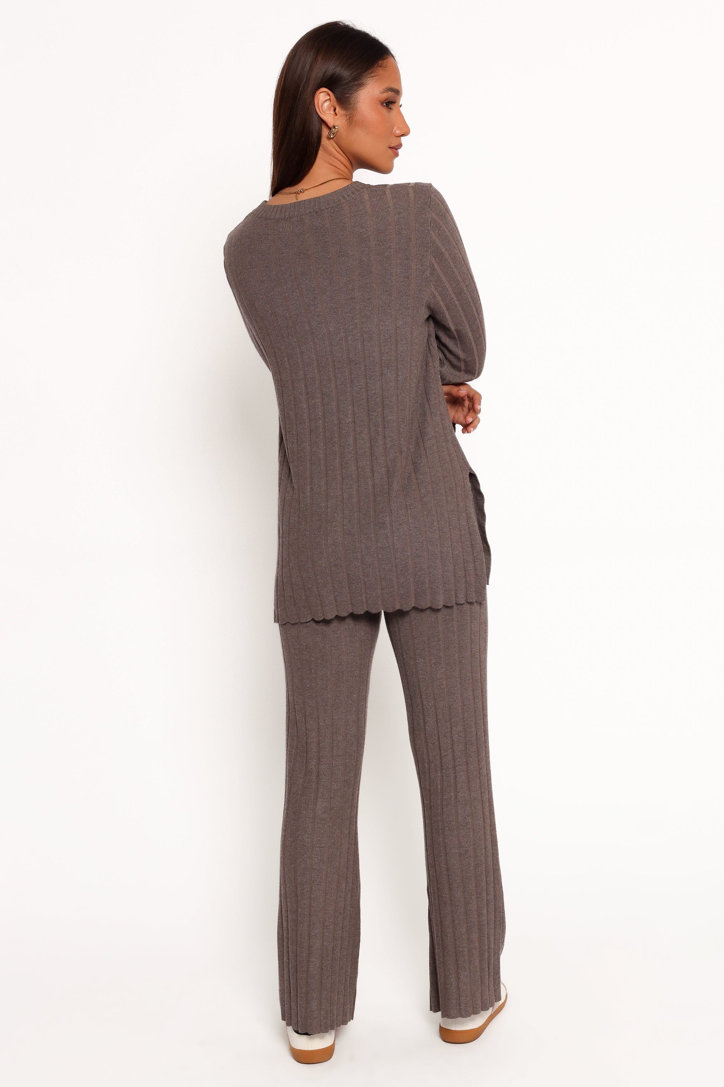 Petal and Pup USA SETS Silvie Long Sleeve Knitted Set - Charcoal Grey