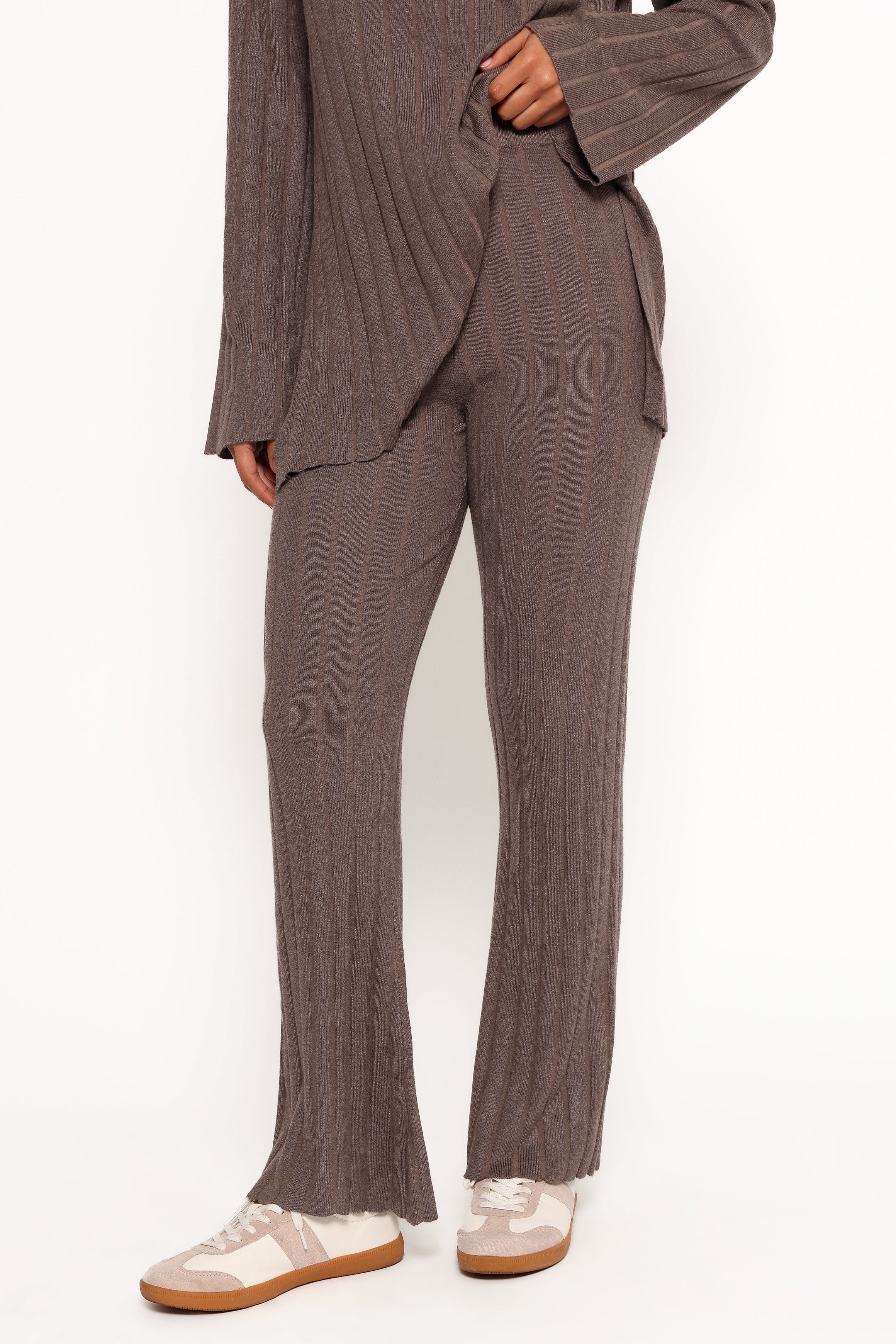 Petal and Pup USA SETS Silvie Long Sleeve Knitted Set - Charcoal Grey