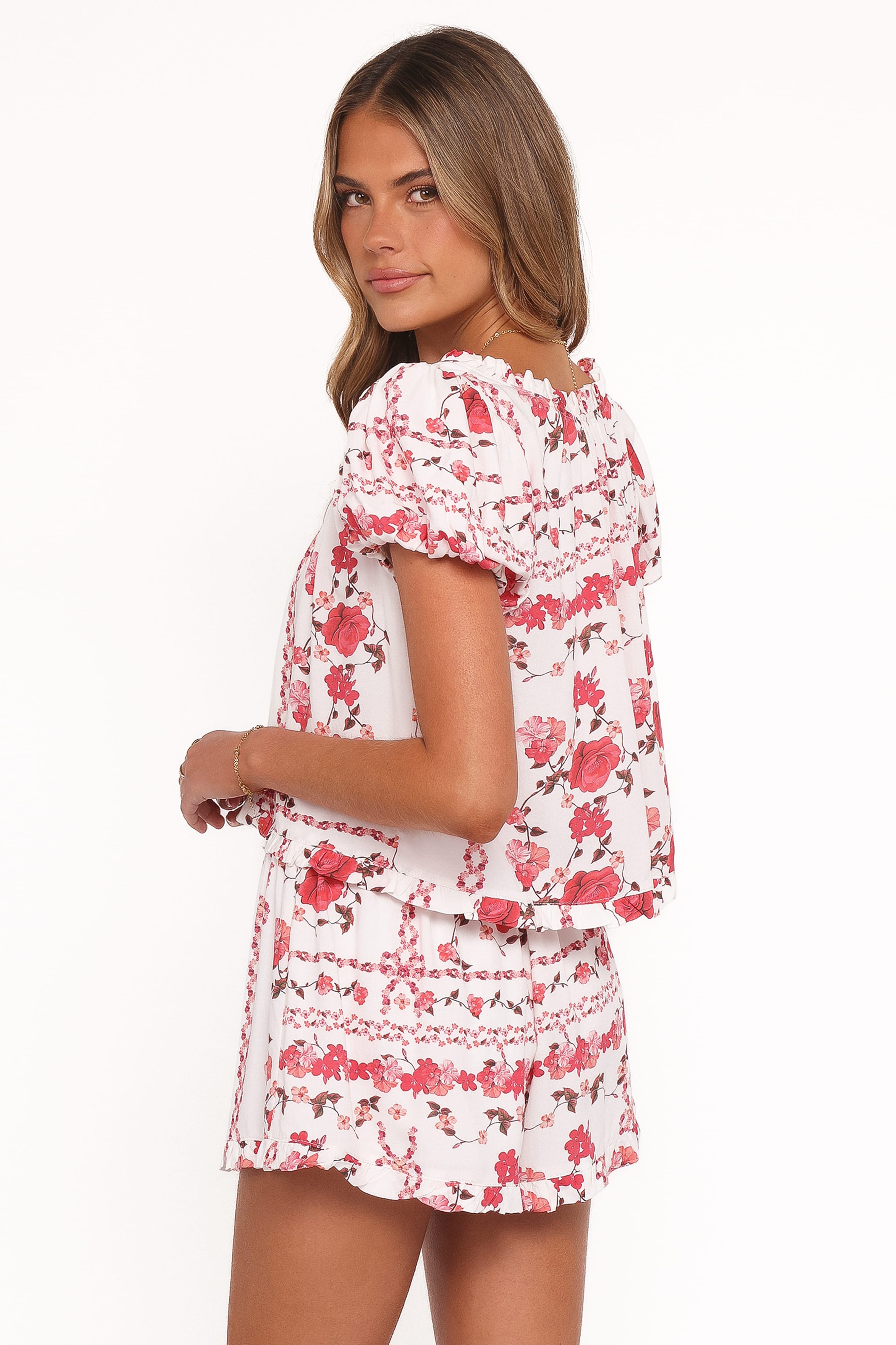Petal and Pup USA SETS Solana Short Set - Red Rose