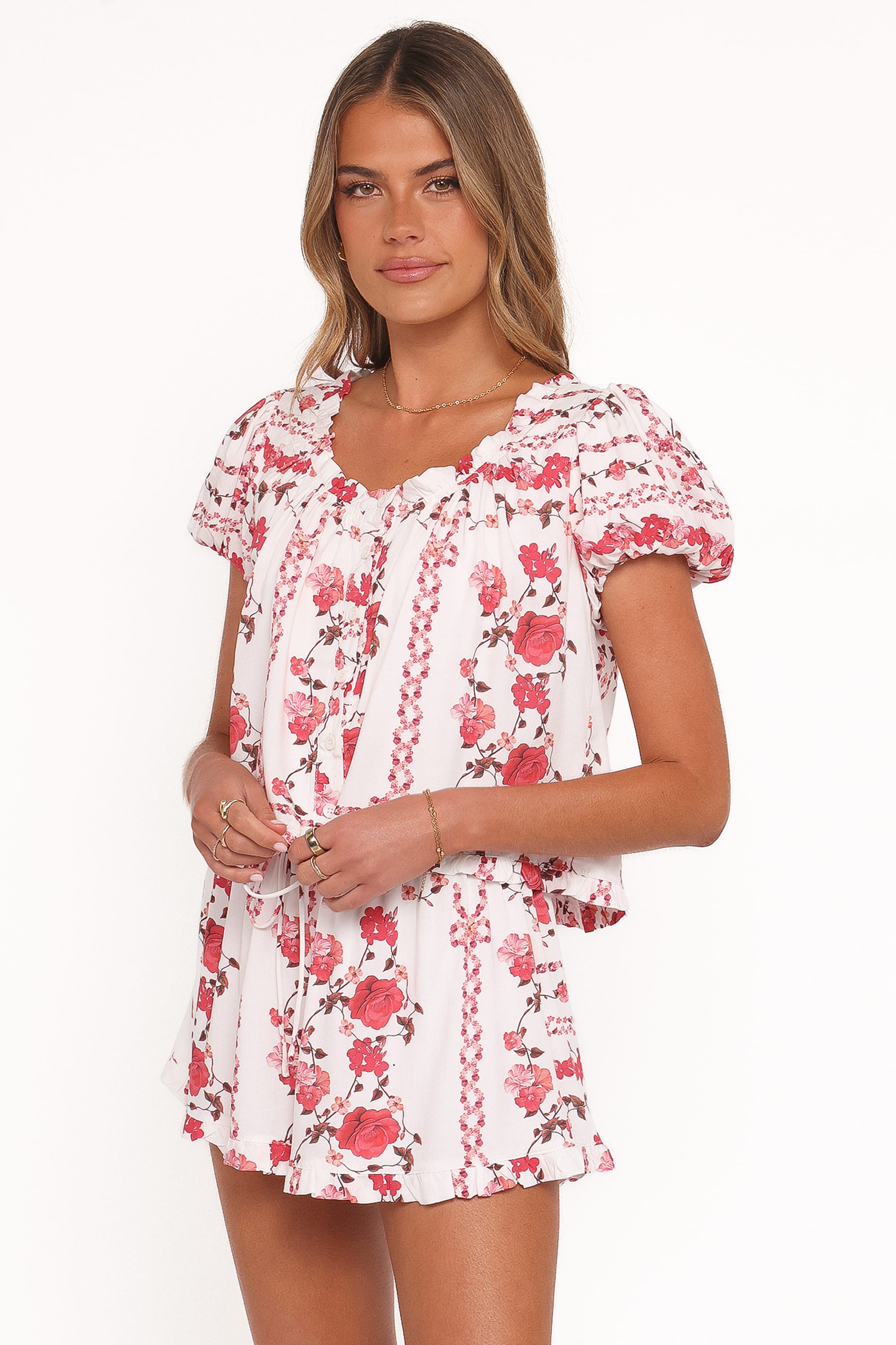 Petal and Pup USA SETS Solana Short Set - Red Rose