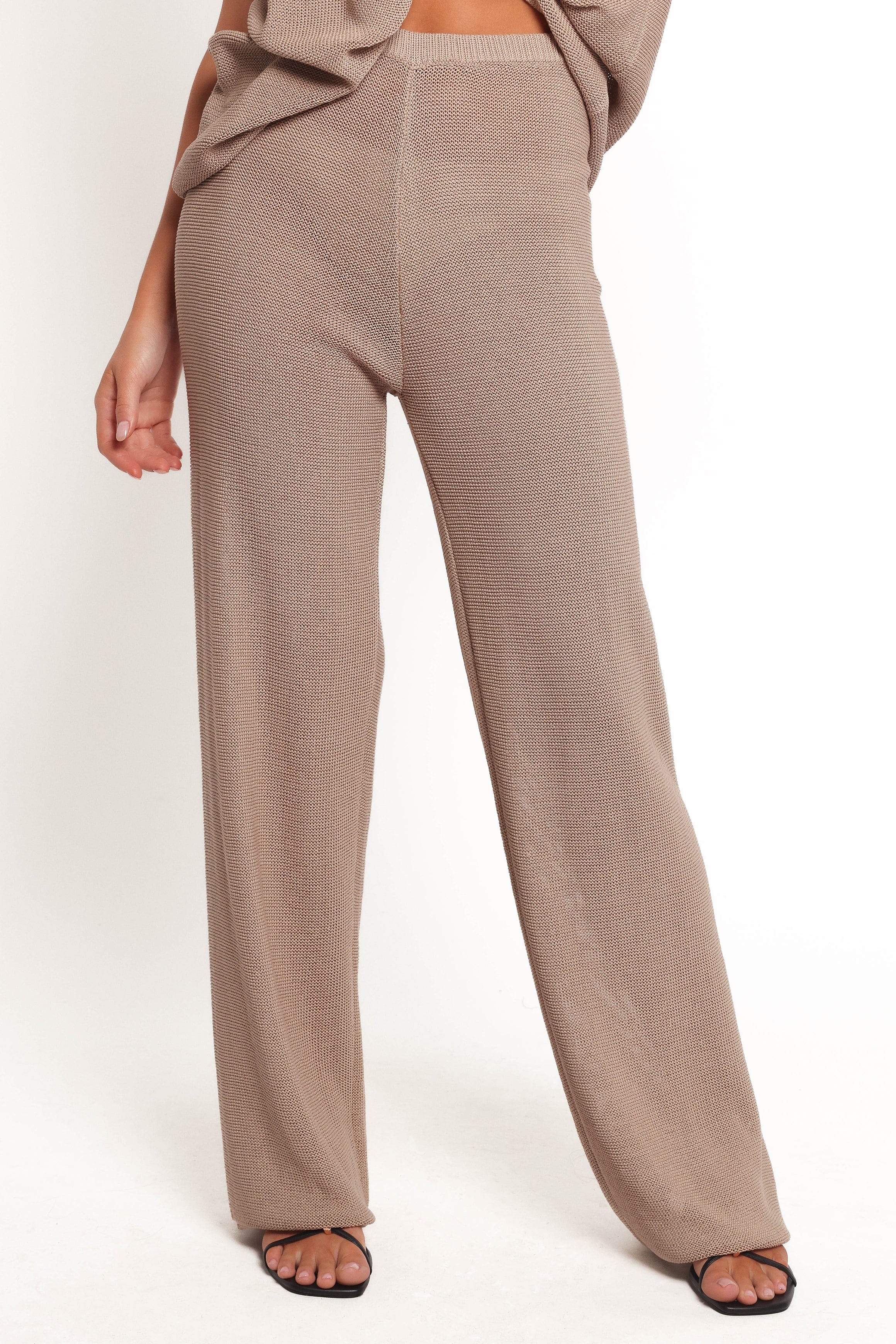 Petal and Pup USA SETS Stassia Knitted Pant Set - Brown