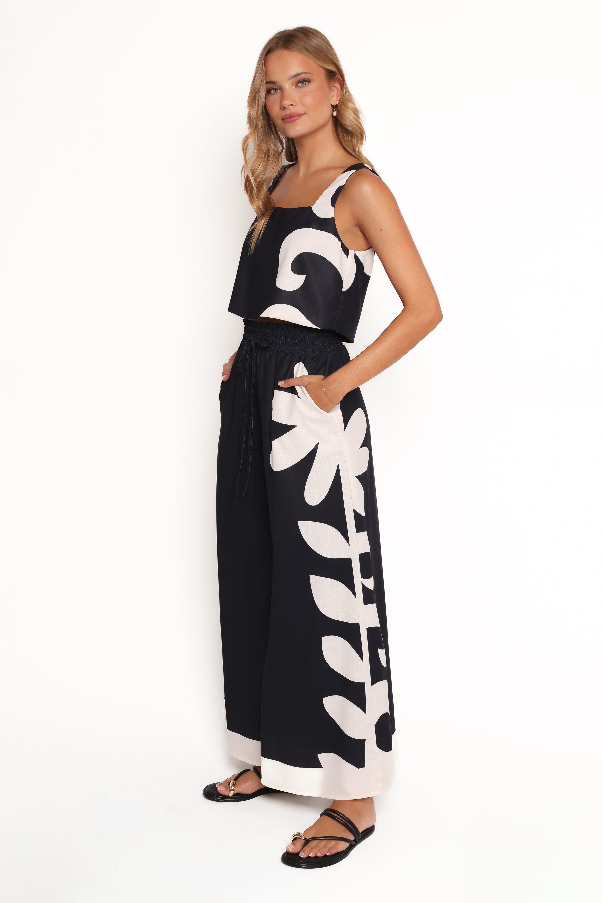 Petal and Pup USA SETS Timothy Pant Set - Black/Cream