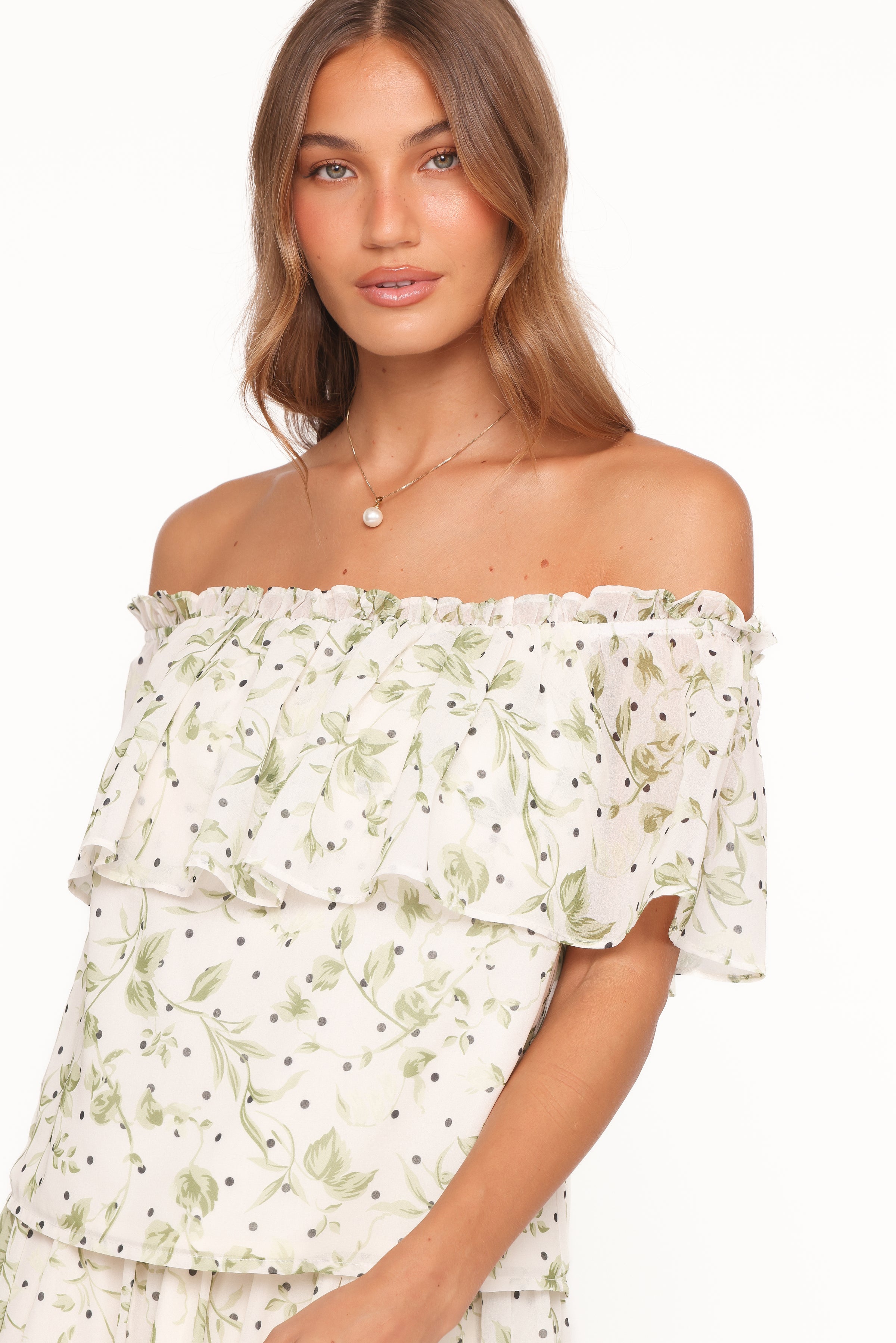 Petal and Pup USA SETS Vanessa Maxi Skirt Set - Green Leaf