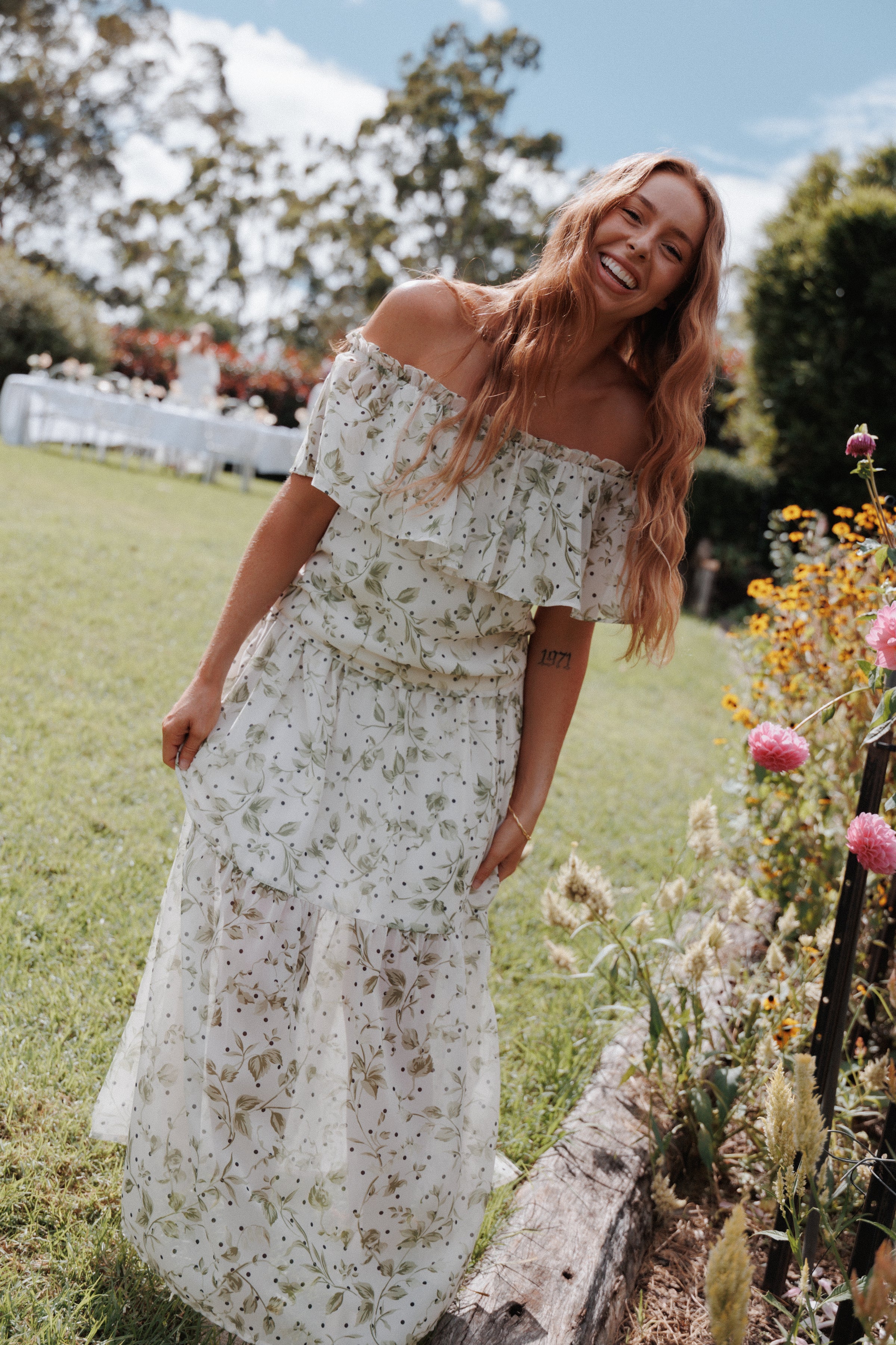 Petal and Pup USA SETS Vanessa Maxi Skirt Set - Green Leaf