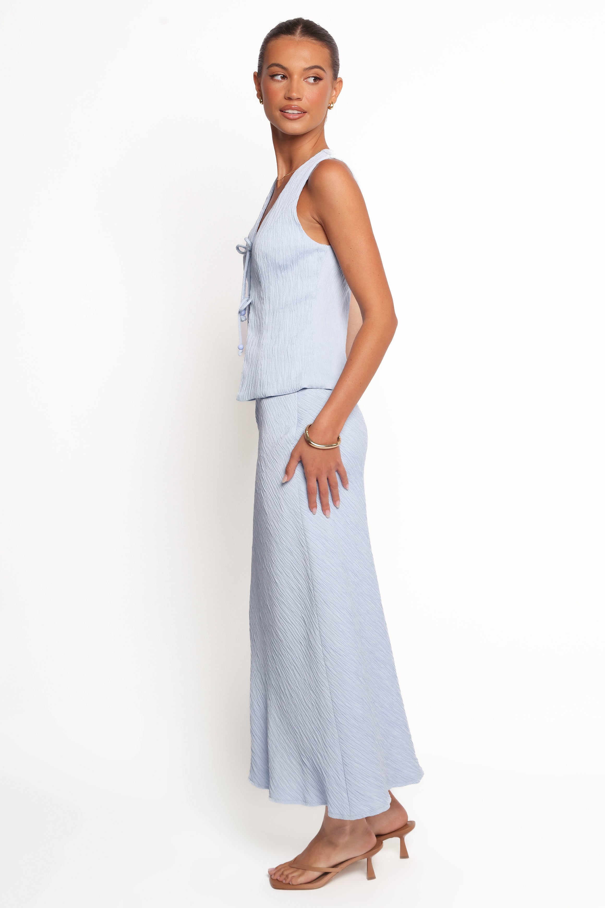 Petal and Pup USA SETS Ysolde Bow Detail Skirt Set - Light Blue