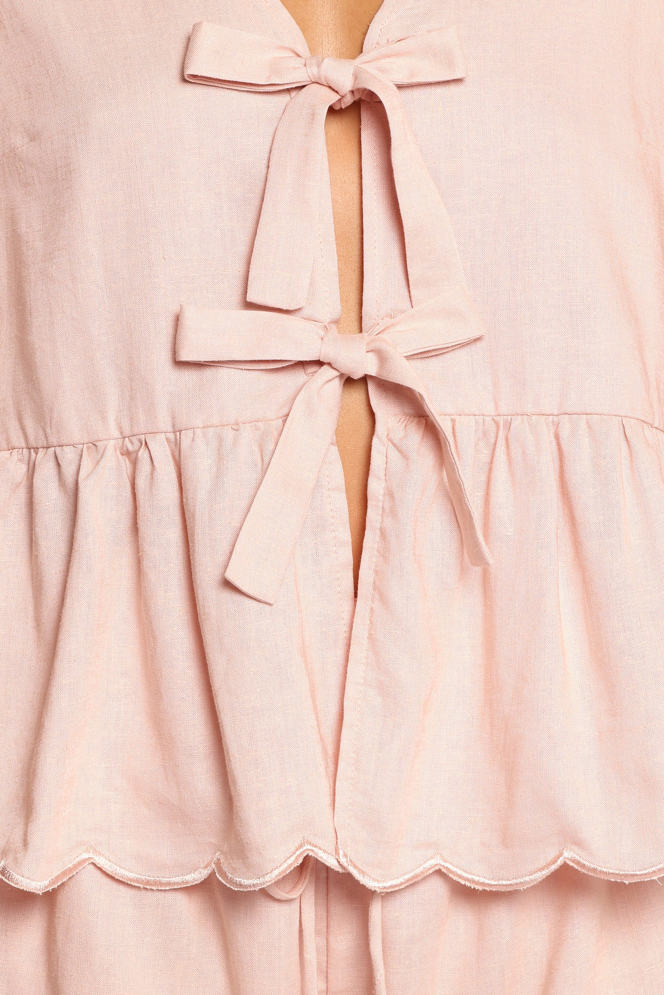 Petal and Pup USA SETS Zarie Scalloped Short Set - Light Pink