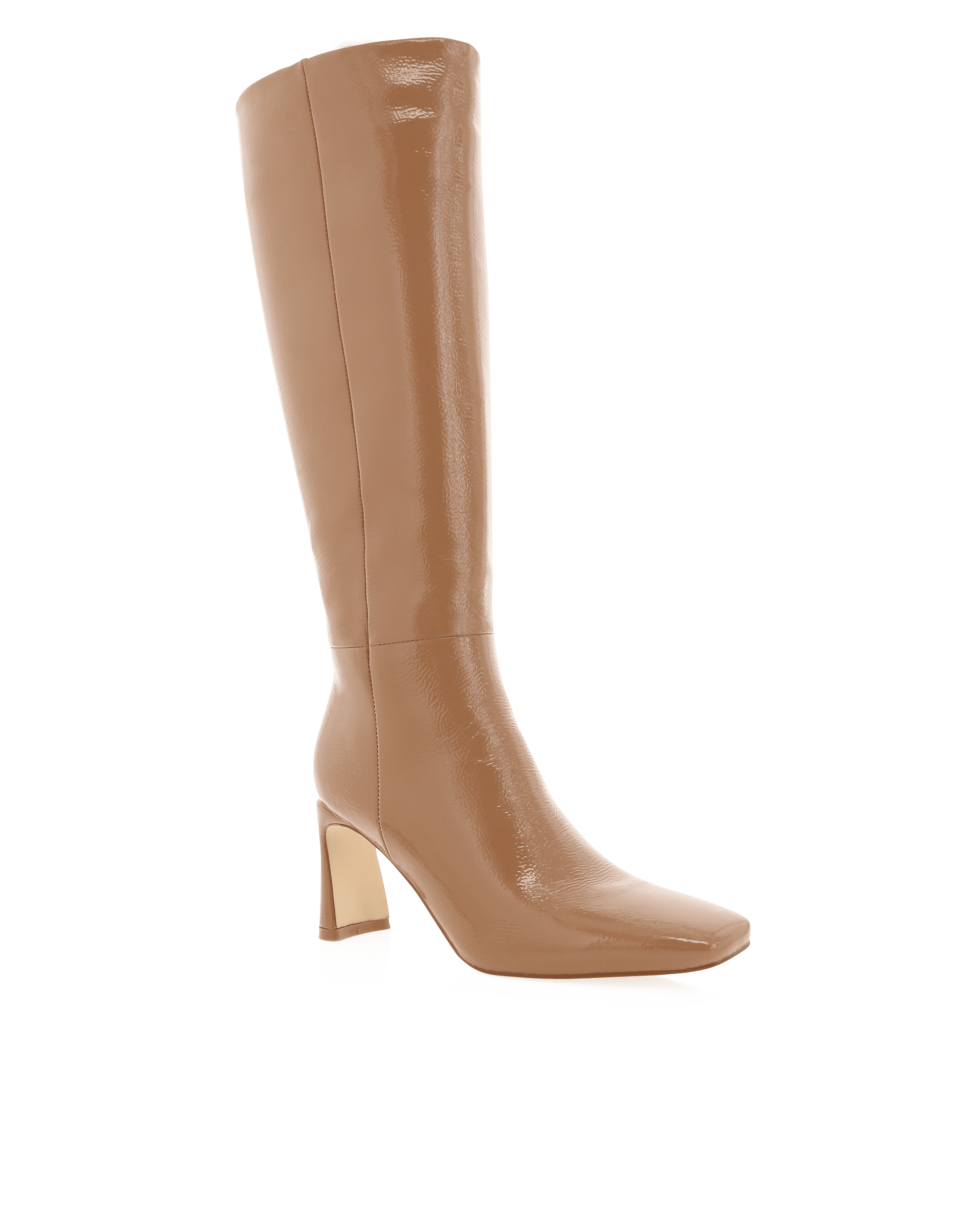Petal and Pup USA SHOES Yasmeen Knee High Boot - Toffee Crinkle Patent