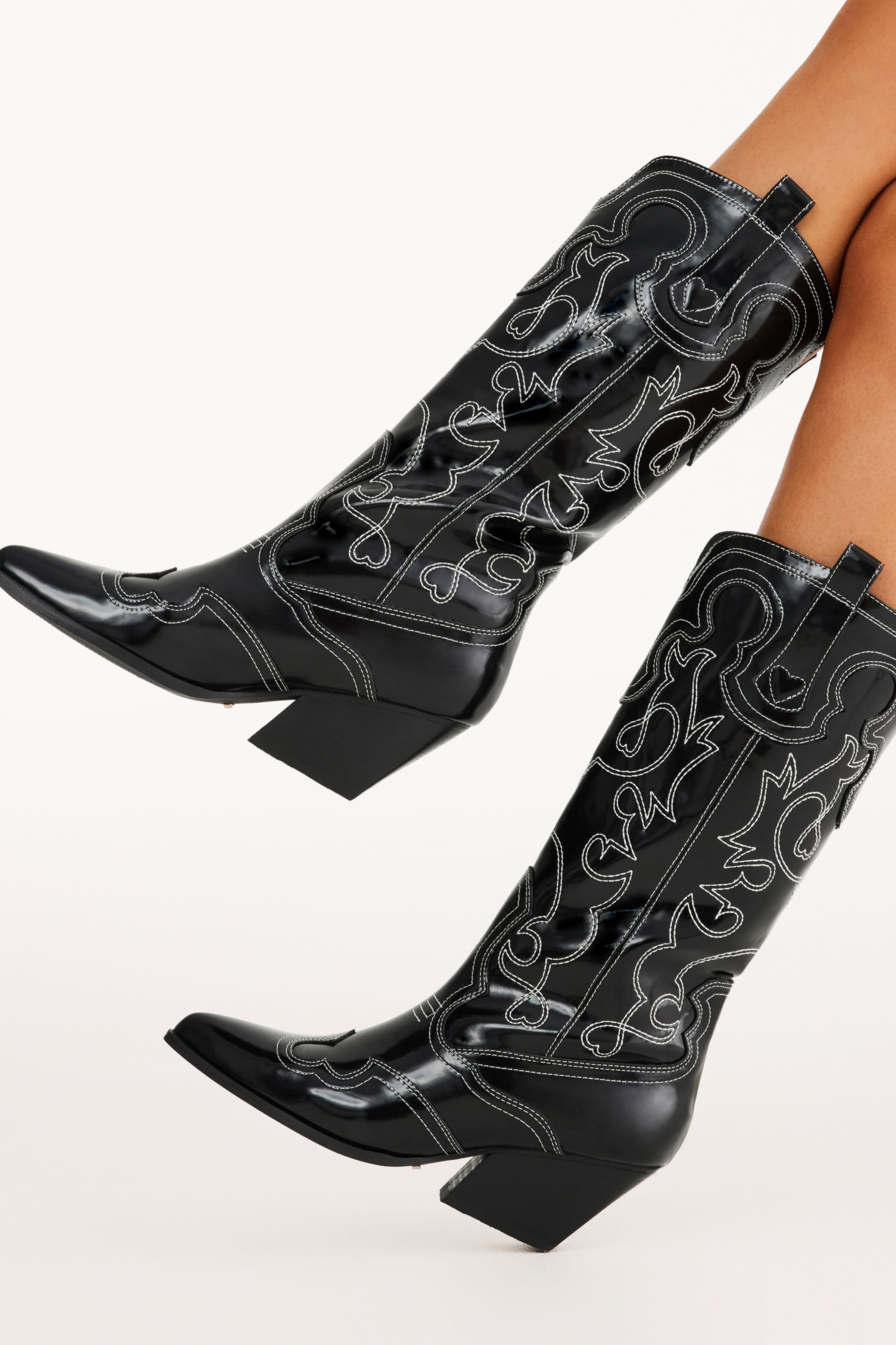 Petal and Pup USA SHOES Zaine Boot - Black Shine