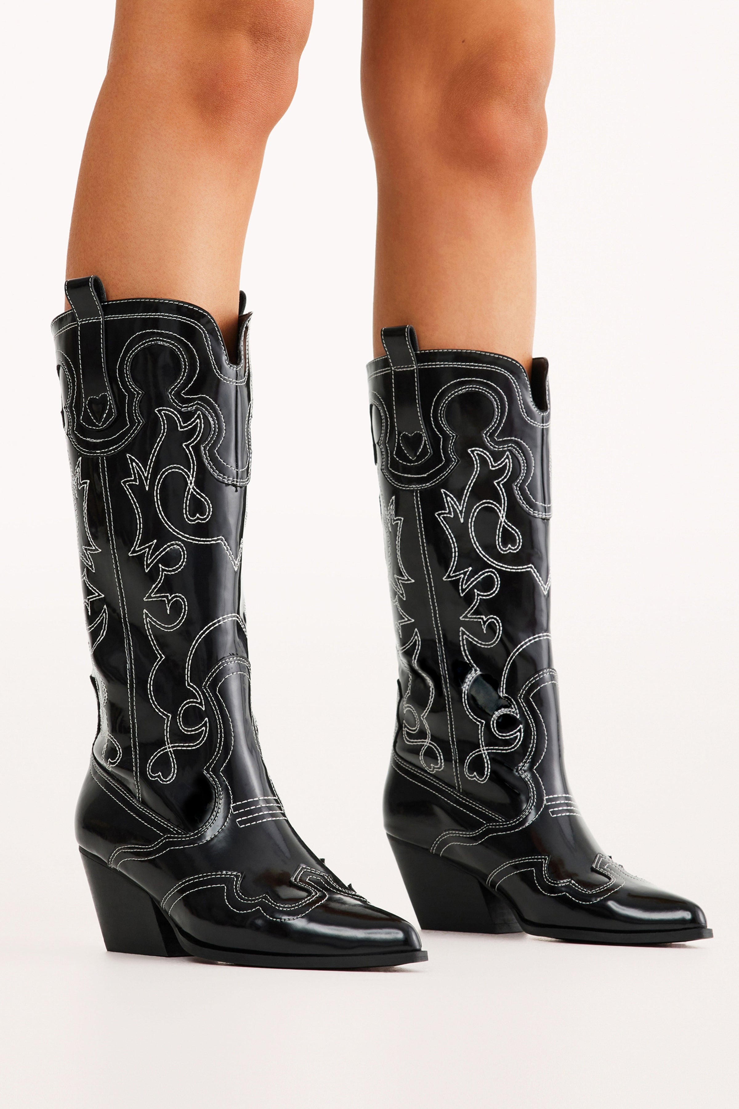 Petal and Pup USA SHOES Zaine Boot - Black Shine