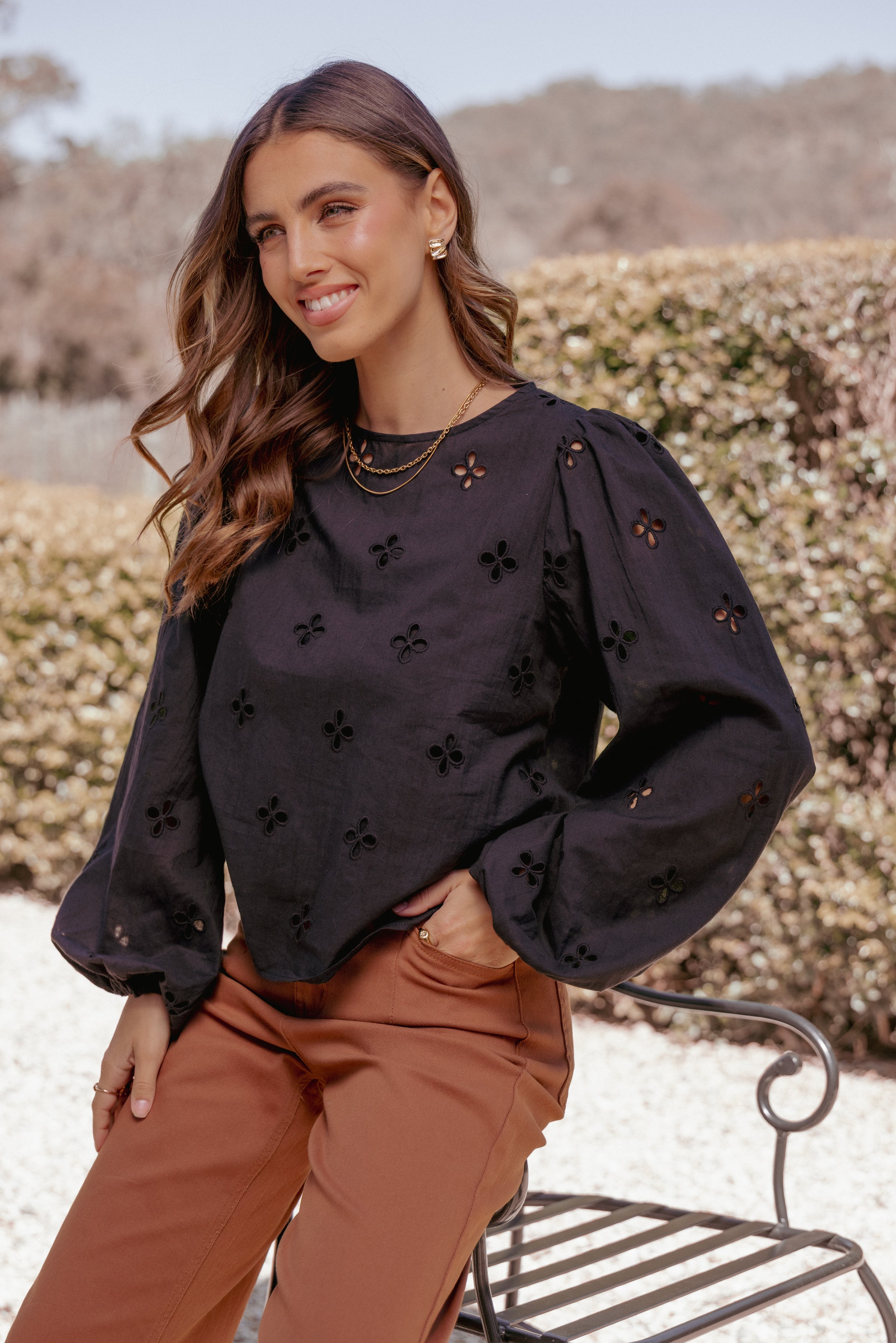 Petal and Pup USA TOPS Aggie Blouse - Black