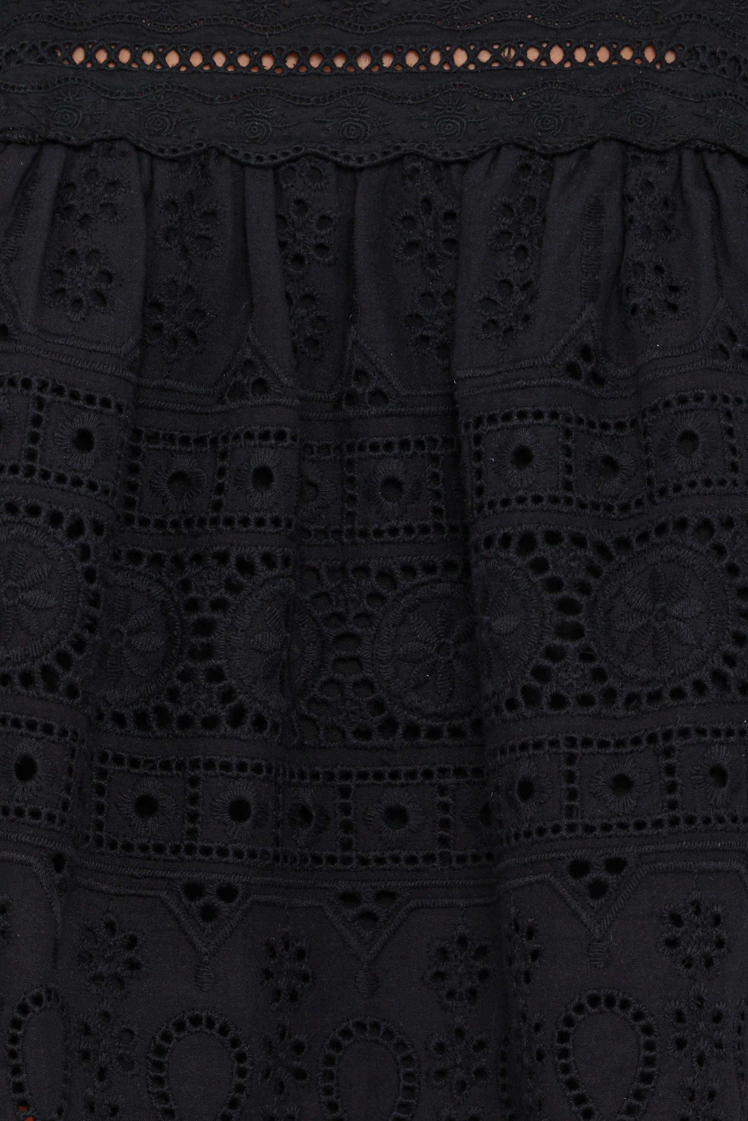 Petal and Pup USA TOPS Aideen Eyelet Top - Black