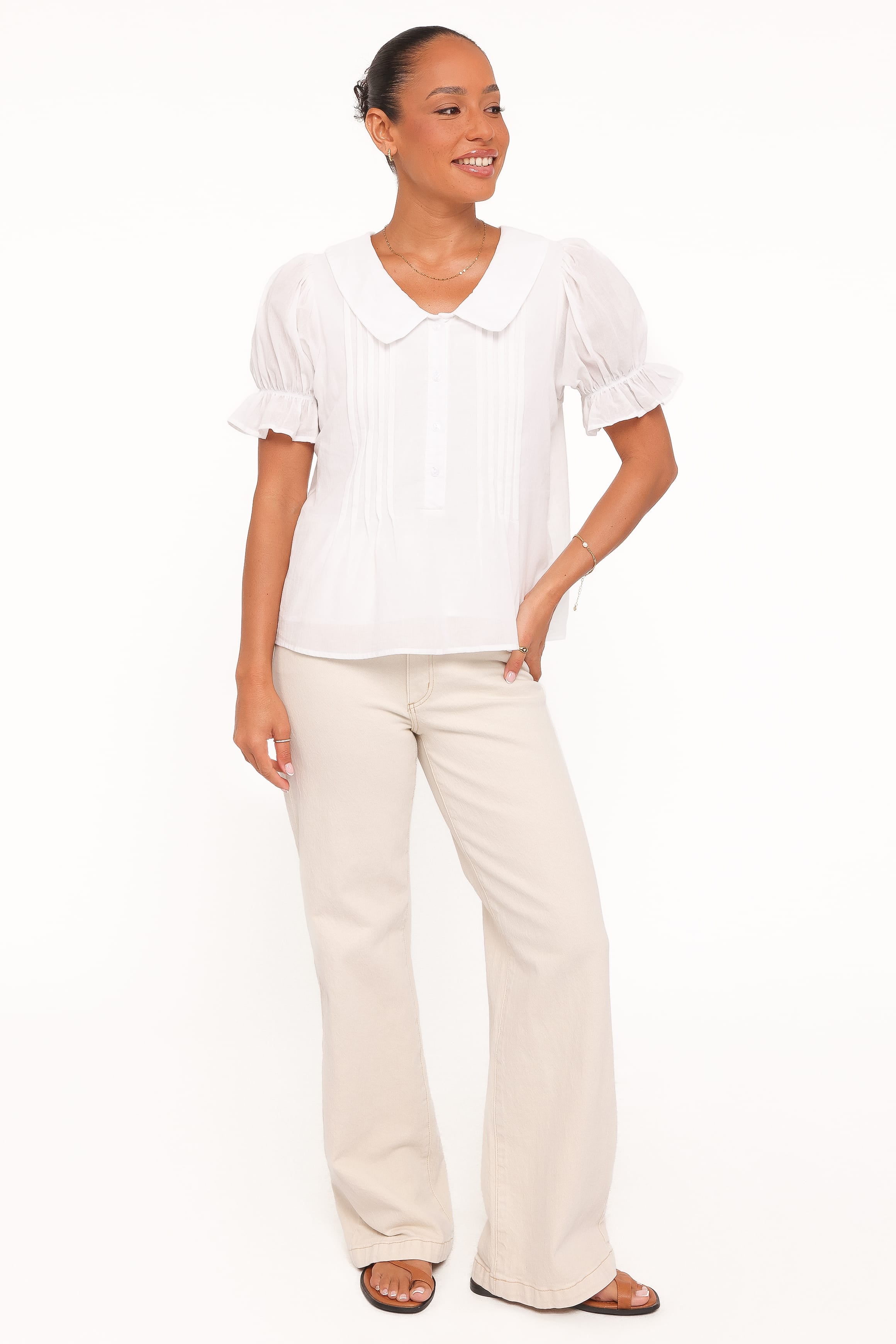 Petal and Pup USA TOPS Aisling Pleat Top - White