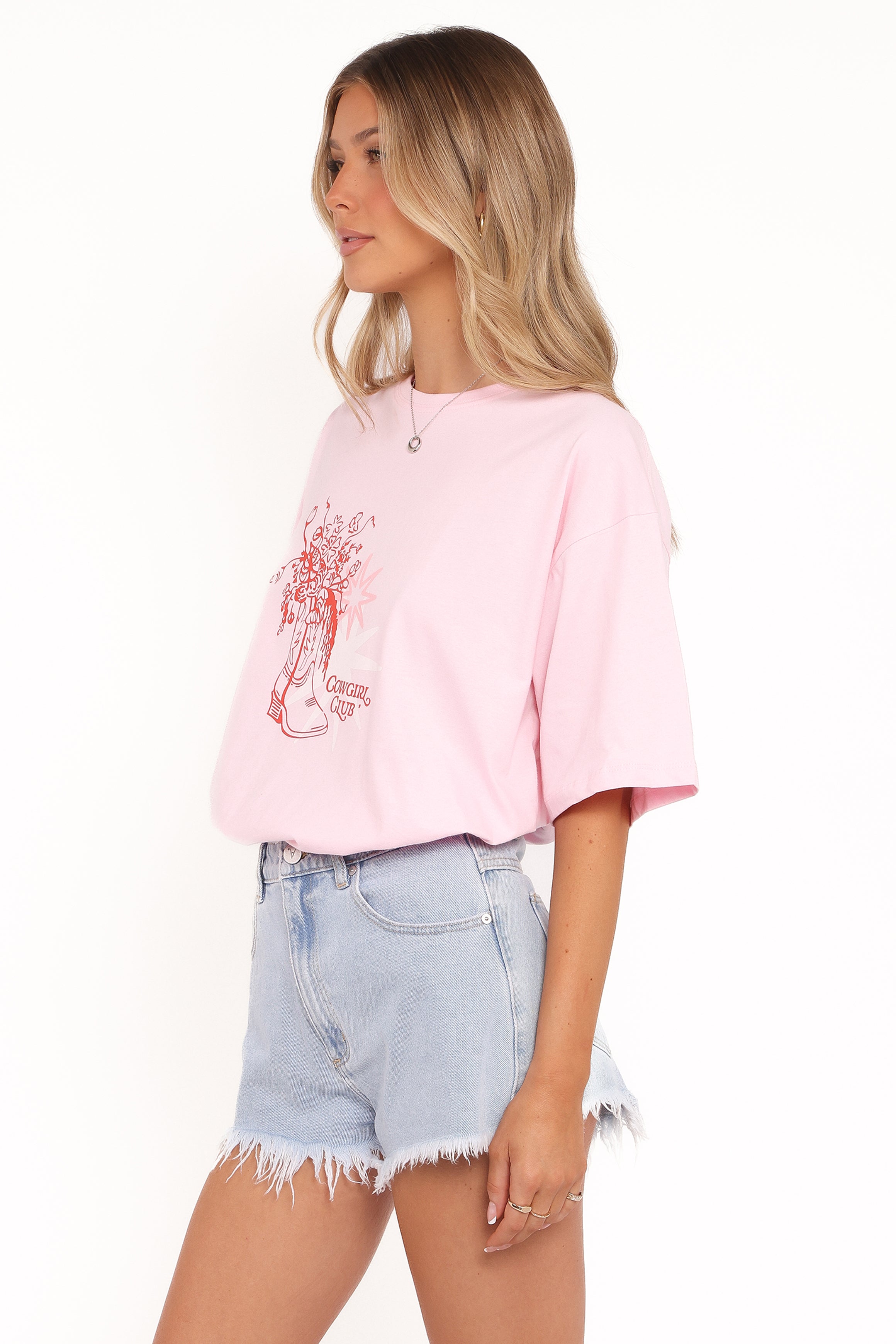 Petal and Pup USA TOPS Alanna Cowgirl Club Graphic Tee - Pink