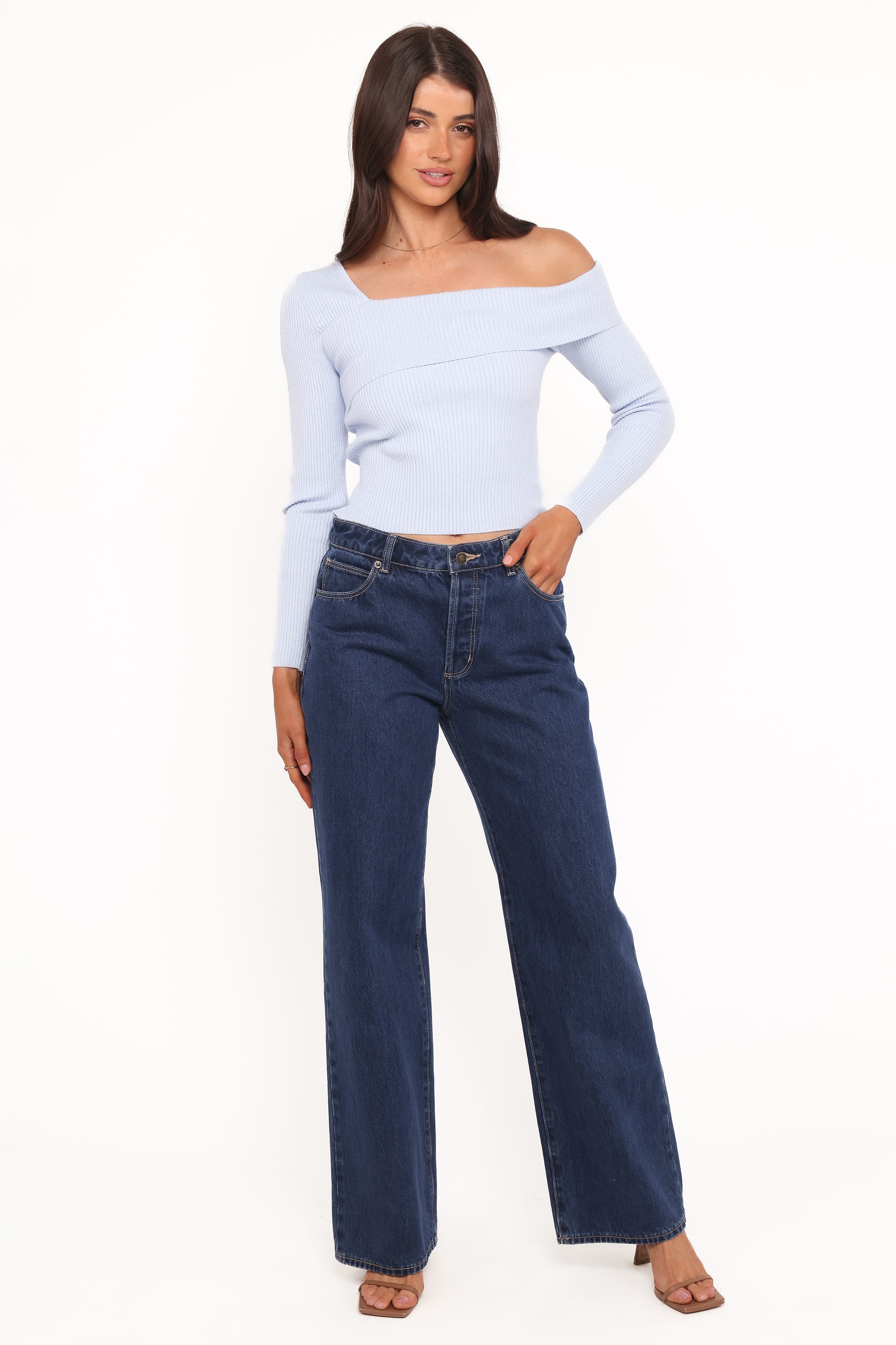 Petal and Pup USA TOPS Aleena Knit Top - Light Blue