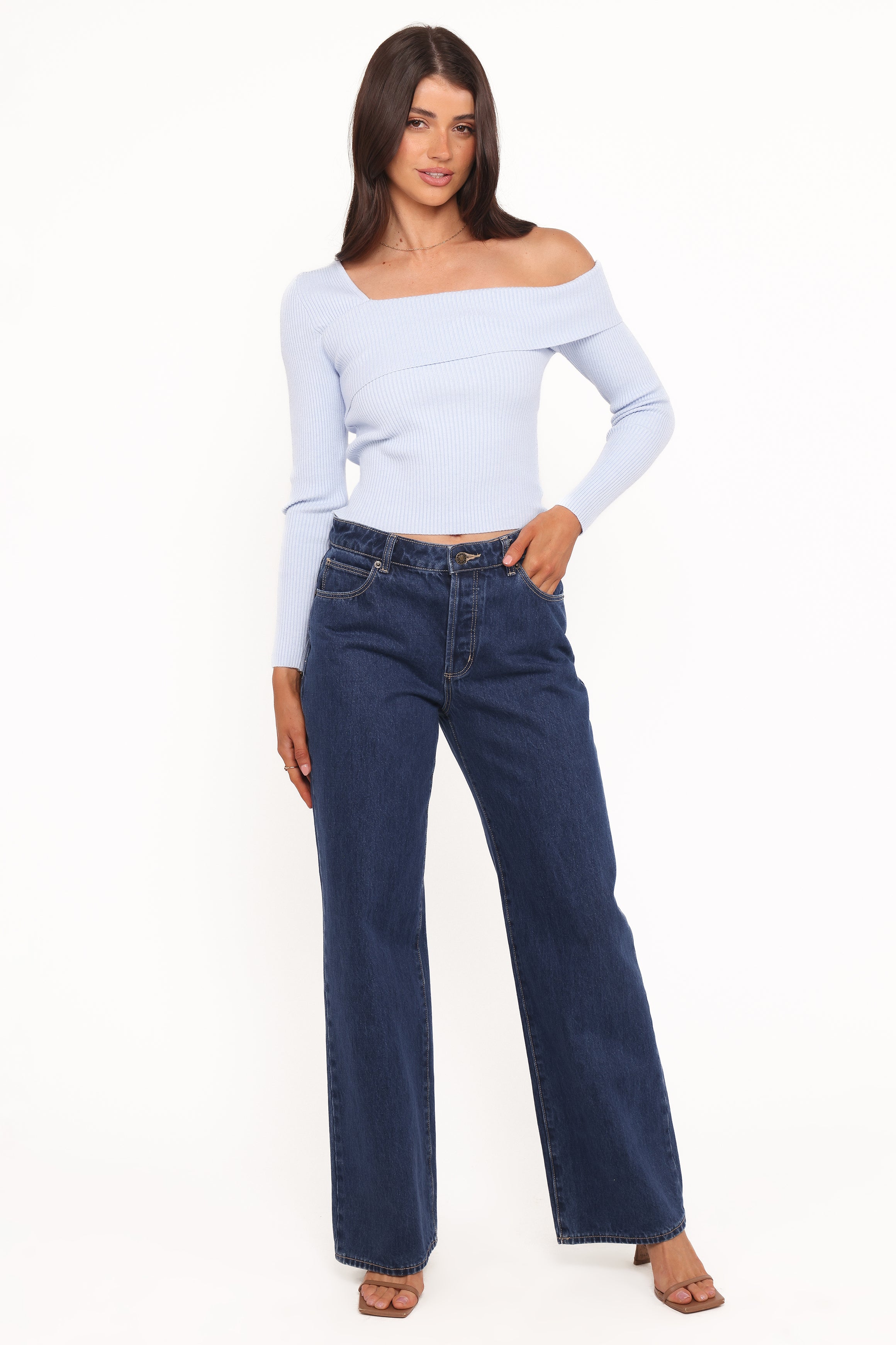 Petal and Pup USA TOPS Aleena Knit Top - Light Blue