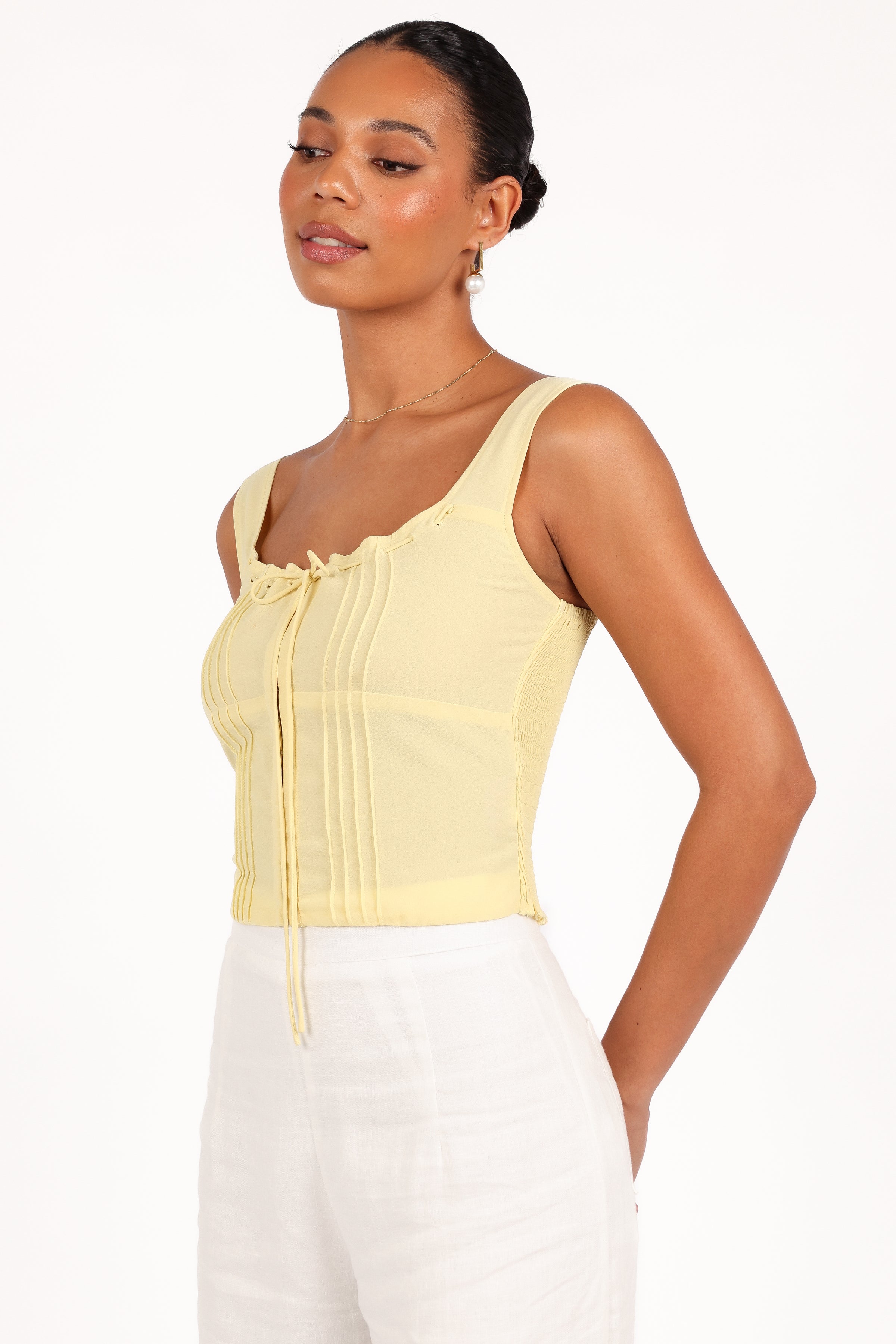 Petal and Pup USA TOPS Alice Corset Top - Honeysuckle Yellow