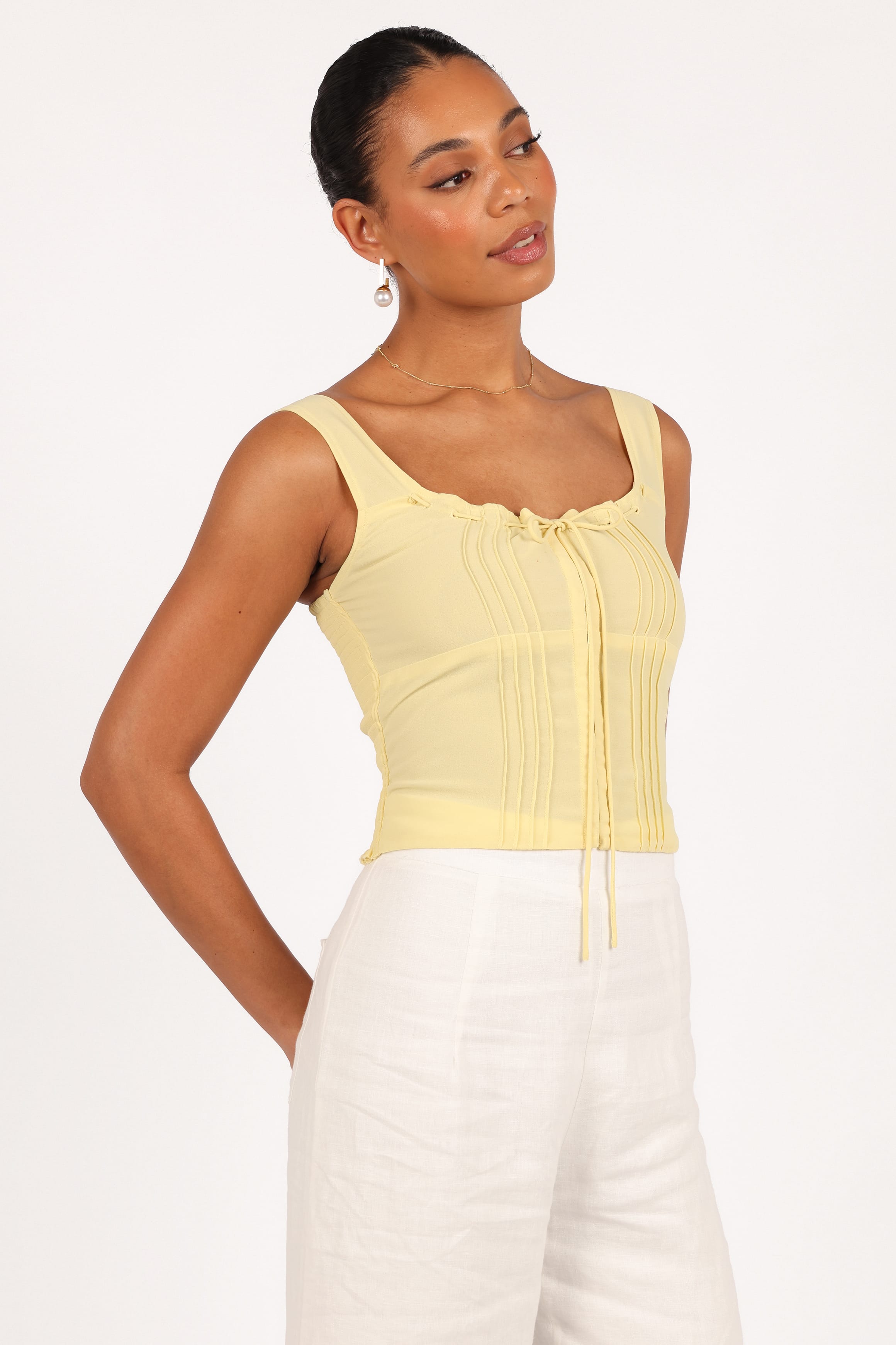 Petal and Pup USA TOPS Alice Corset Top - Honeysuckle Yellow