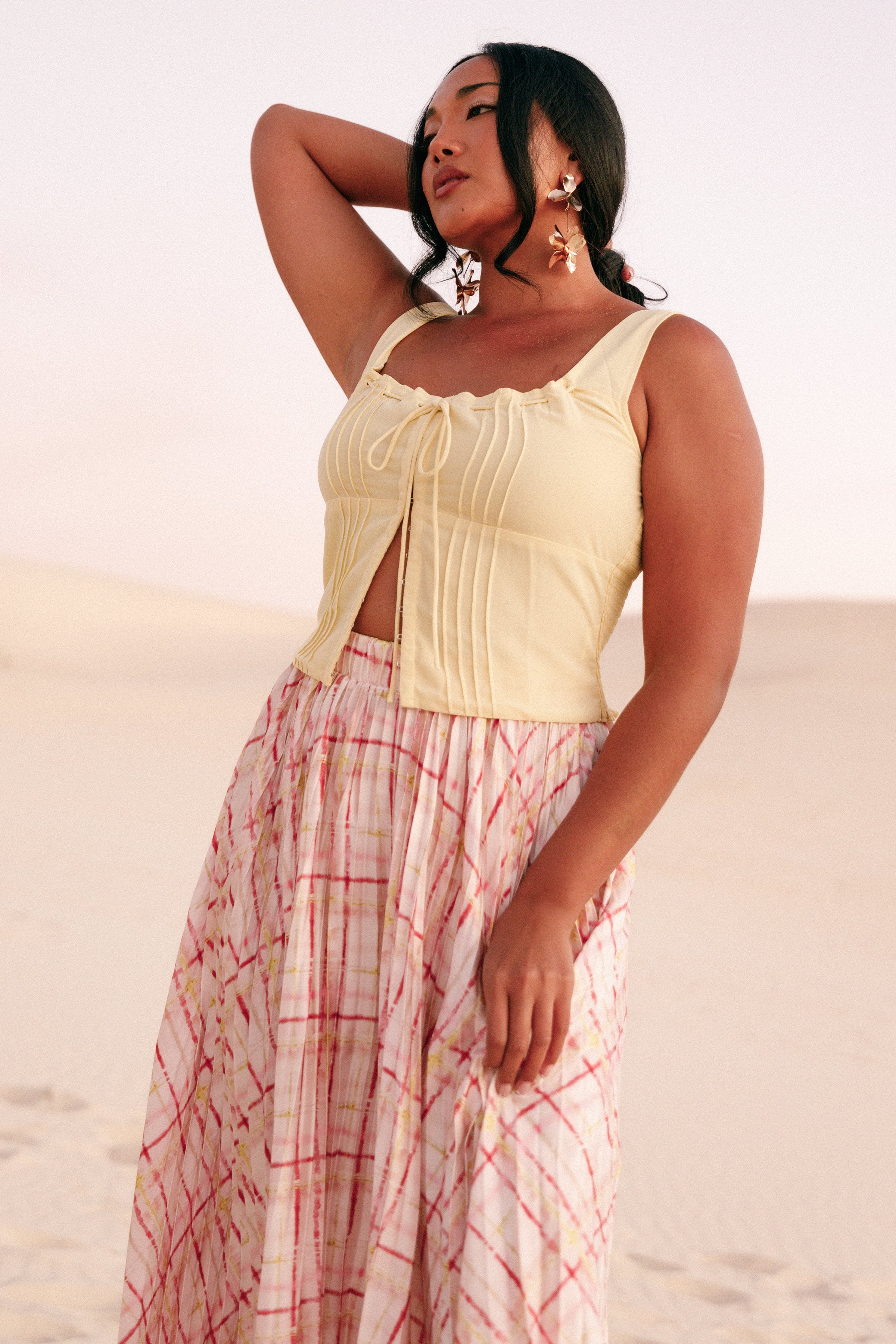 Petal and Pup USA TOPS Alice Corset Top - Honeysuckle Yellow