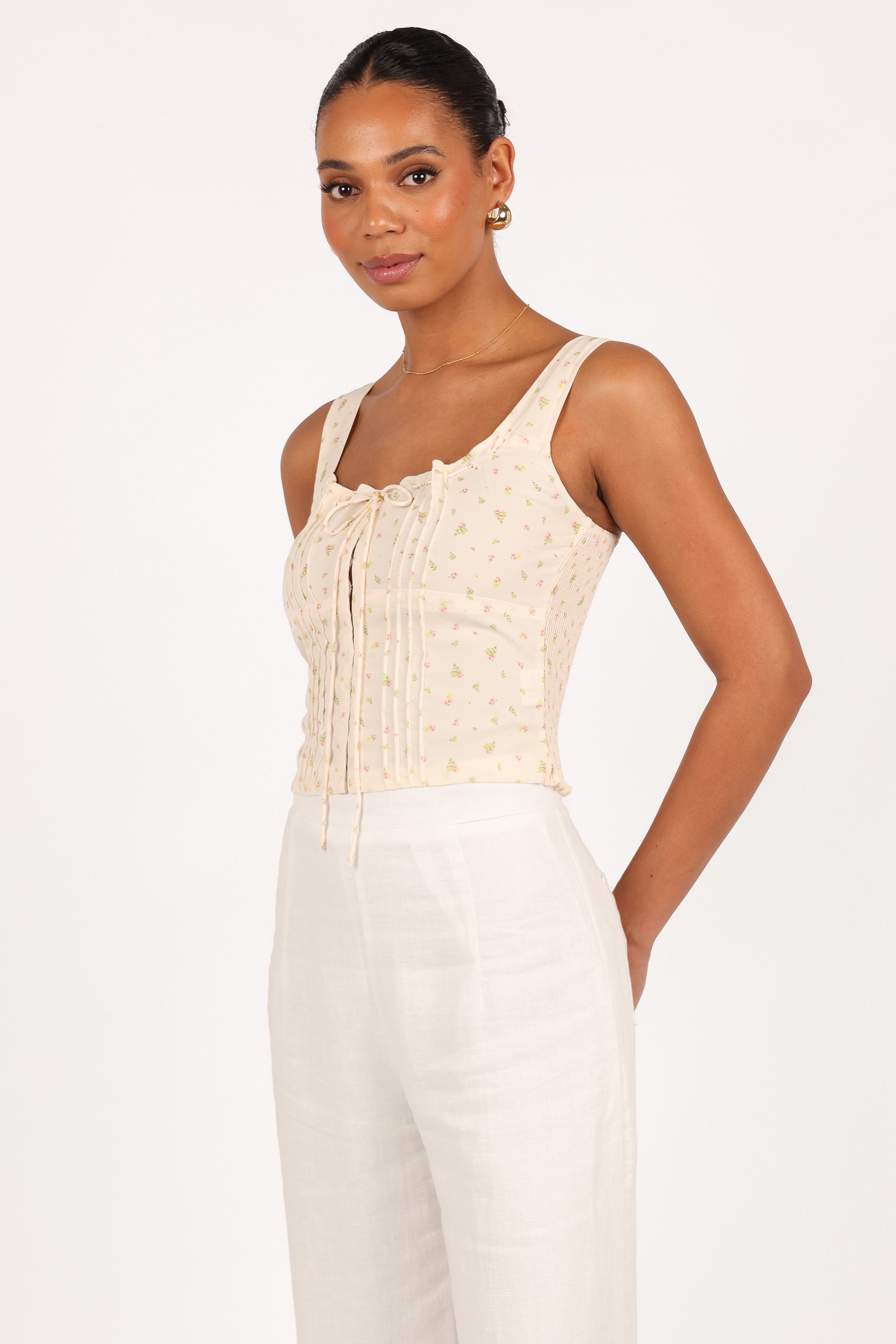 Petal and Pup USA TOPS Alice Corset Top - Tiny Blooms