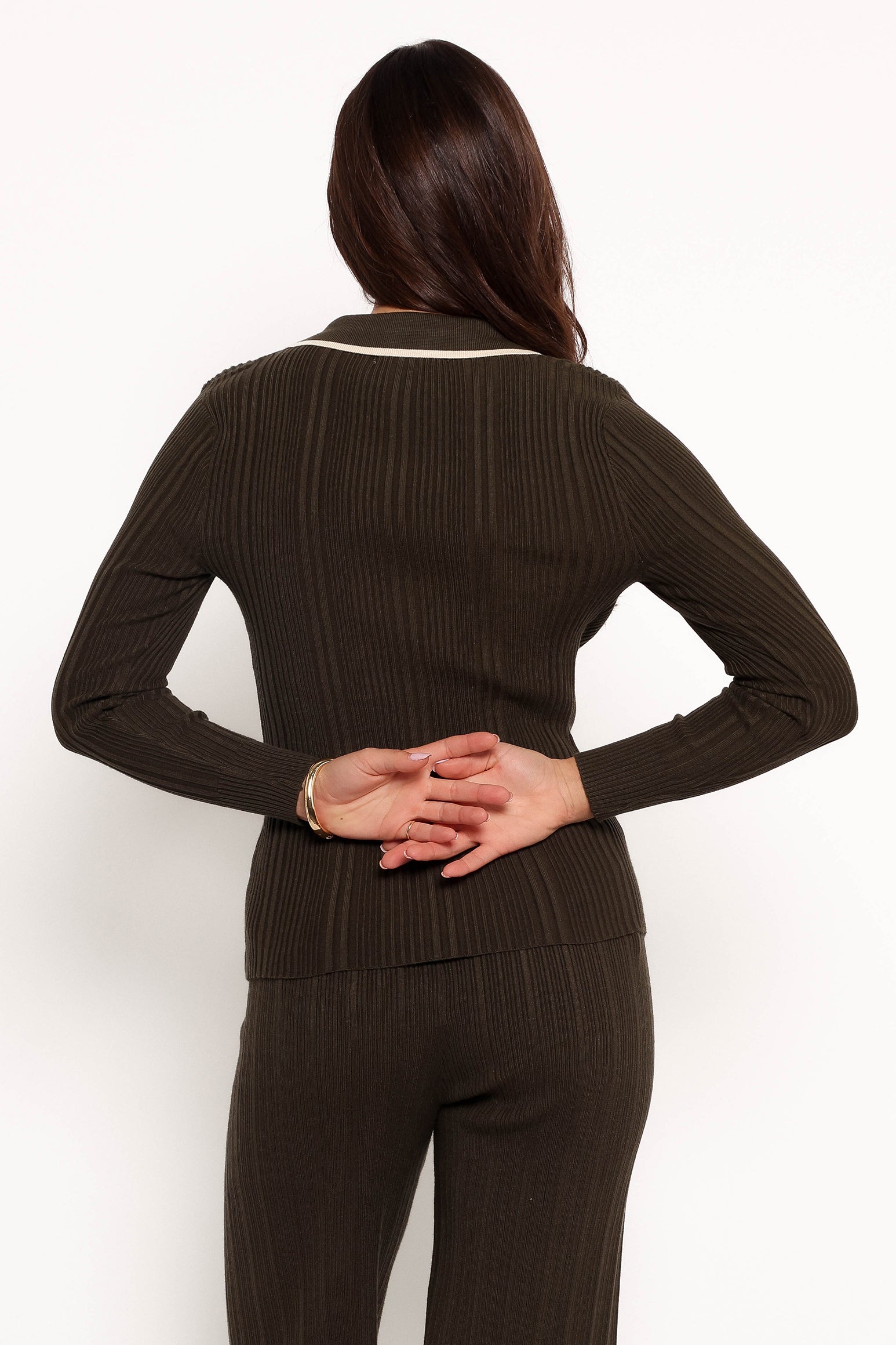 Petal and Pup USA TOPS Alondra Cardigan Knit Top - Olive