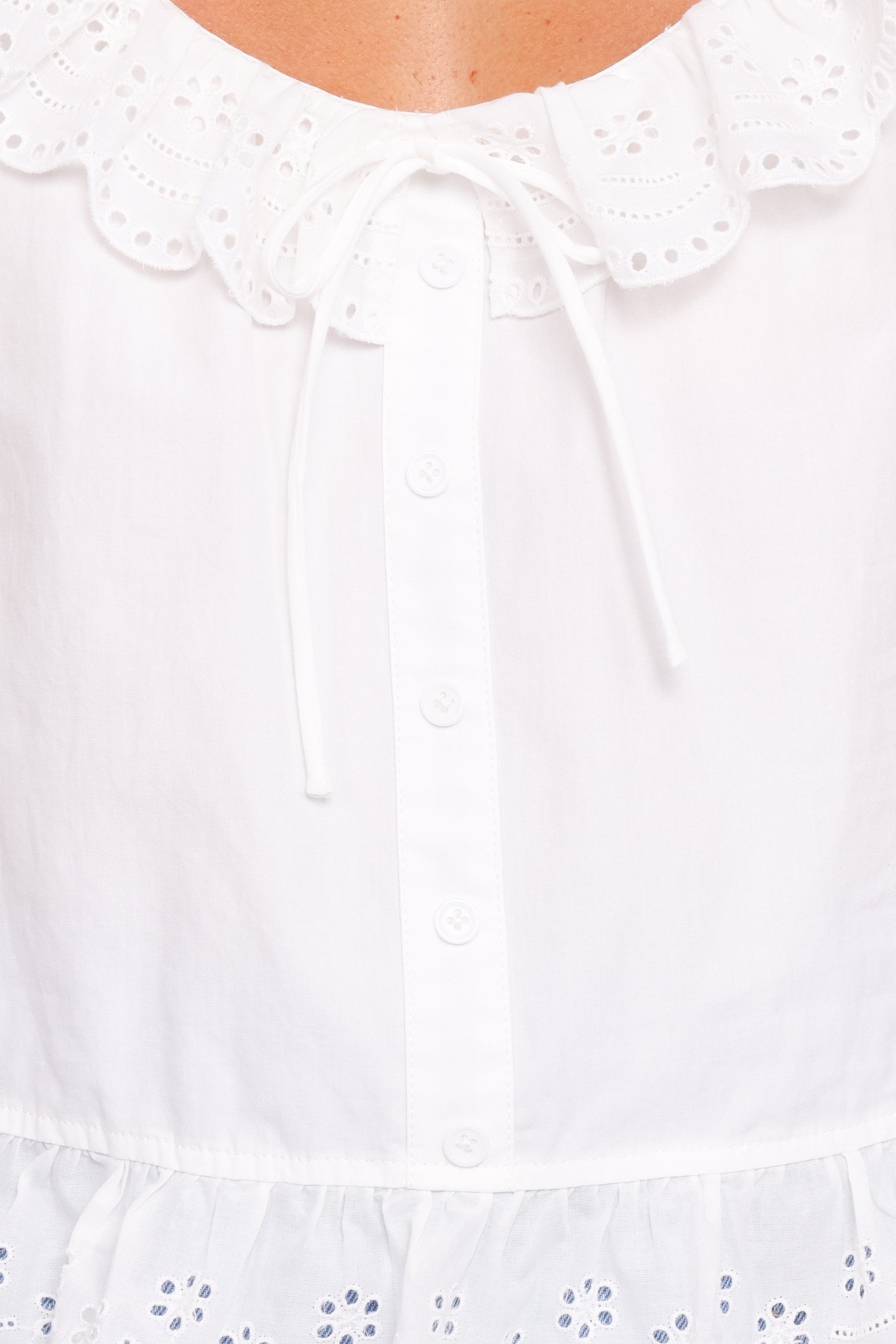 Petal and Pup USA TOPS Anouk Button Through Top - White