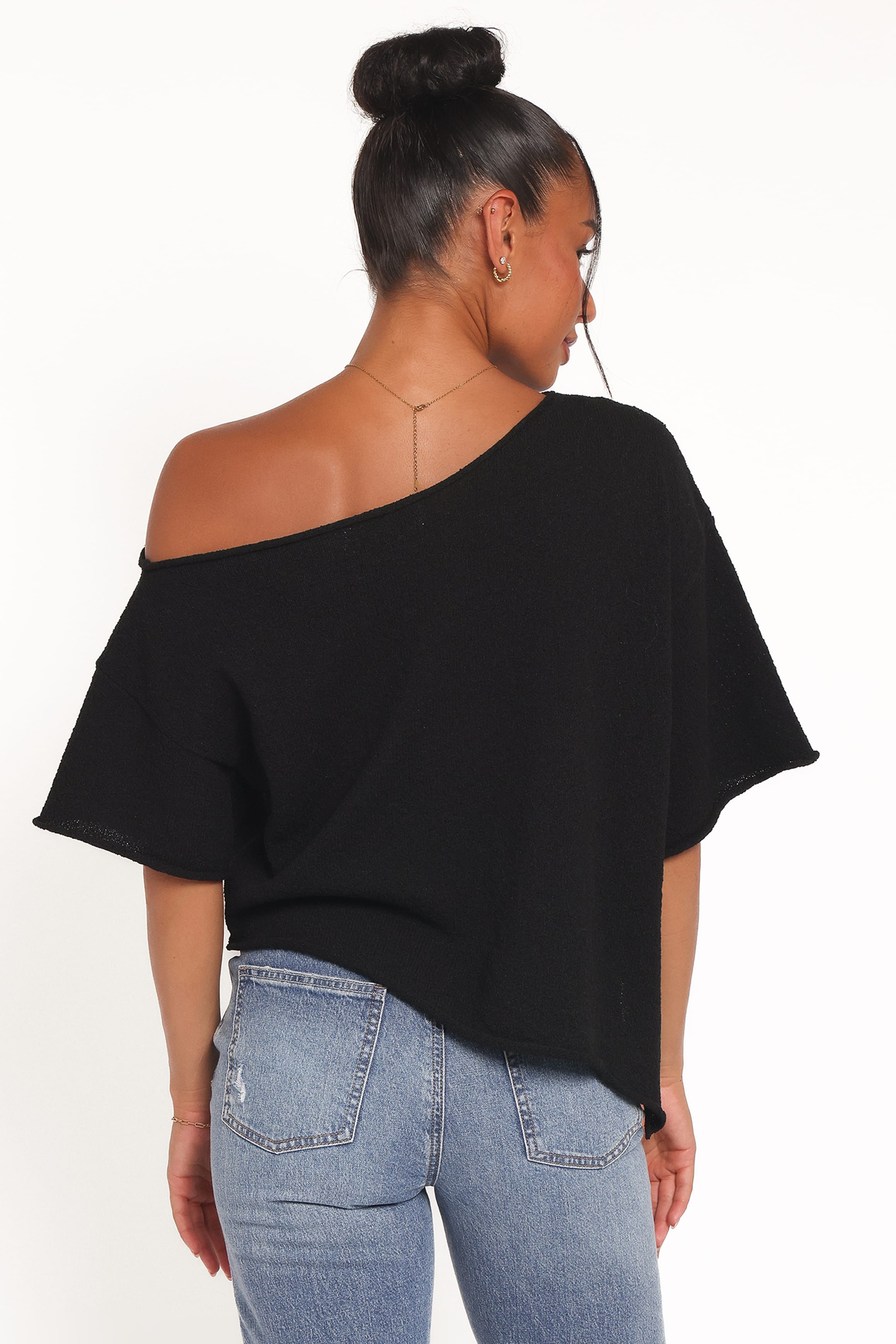 Petal and Pup USA TOPS Ardena Boucle Knit Top - Black